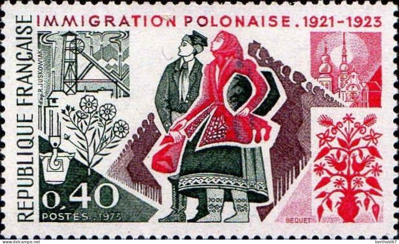 France Poste N** Yv:1740 Mi:1820 Immigration Polonaise - Nuovi