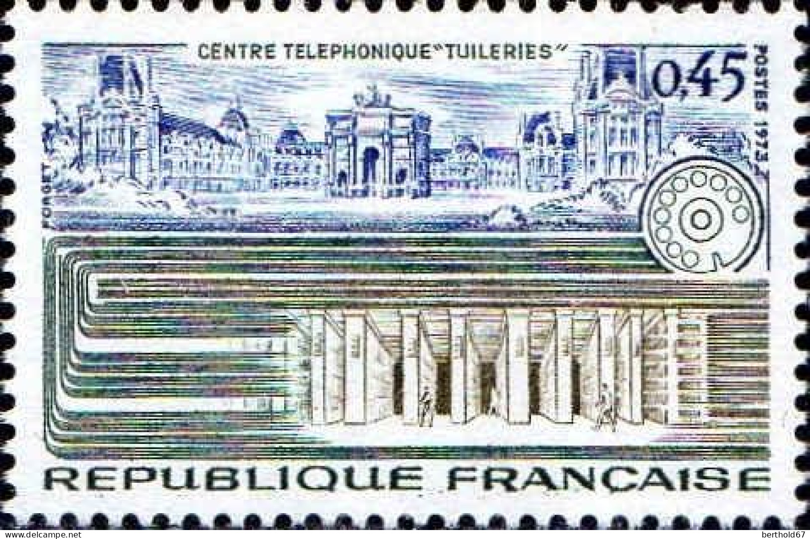 France Poste N** Yv:1750 Mi:1832 Centre Telephonique Tuileries - Ungebraucht