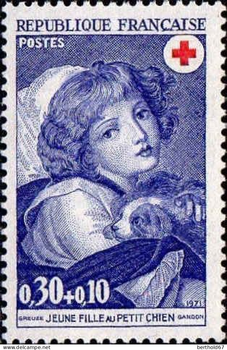 France Poste N** Yv:1700 Mi:1777 Jean-Baptiste Greuze Jeune Fille Au Petit Chien - Nuovi