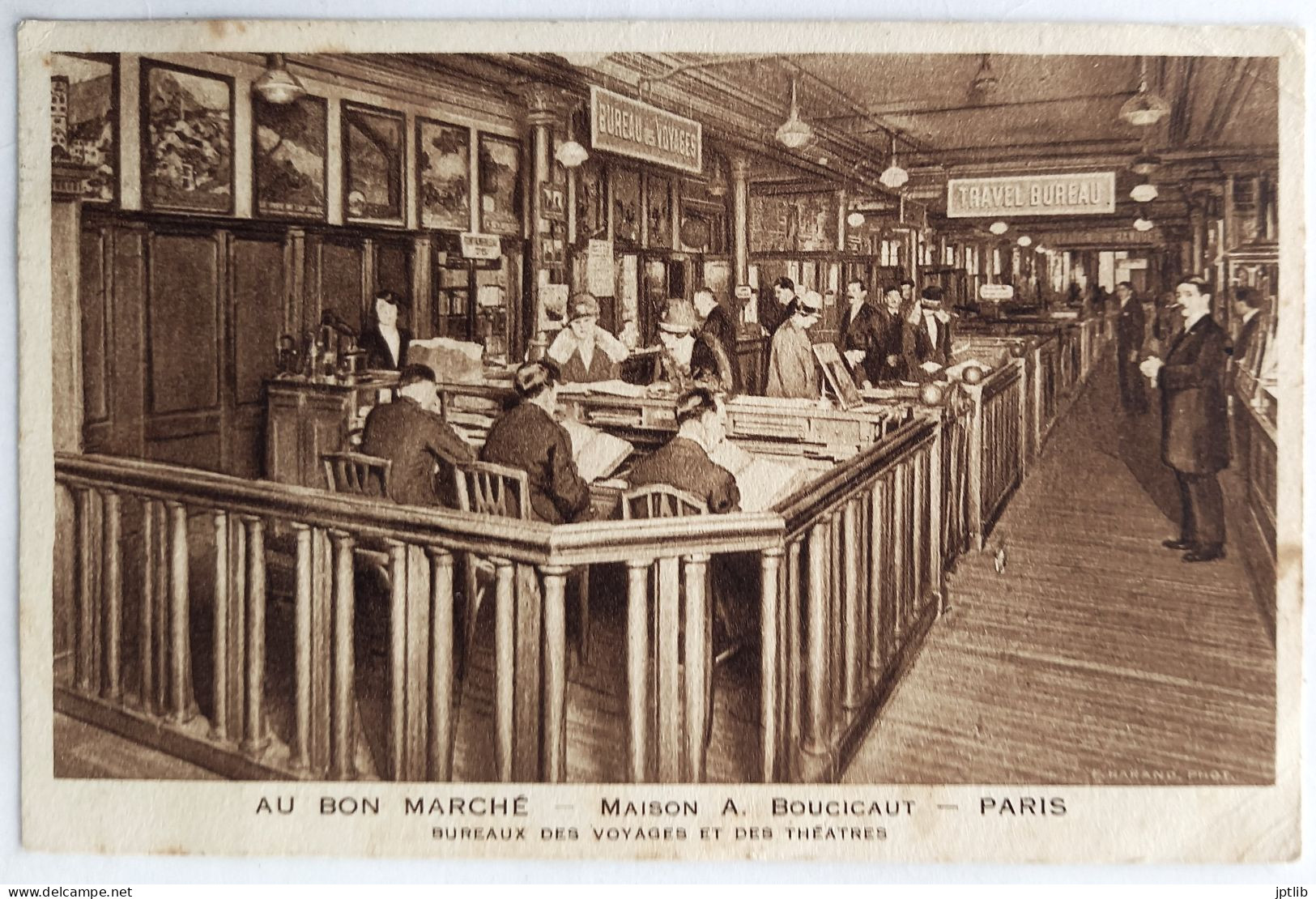 CPA Carte Postale / Ephemera / Publicité / AU BON MARCHÉ, Maison A. Boucicaut / Bureaux Des Voyages Et Des Théâtres. - Shops