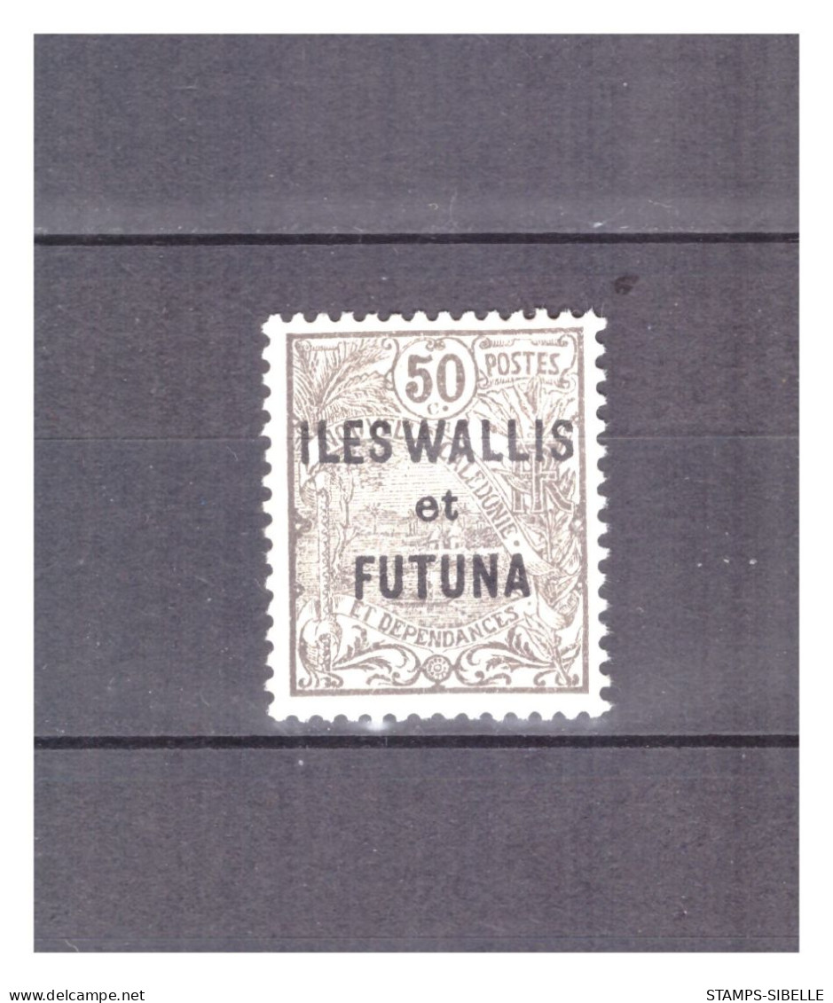 WALLIS  ET  FUTUNA   . N ° 25  .  50  C    GRIS     . NEUF  * . SUPERBE . - Unused Stamps