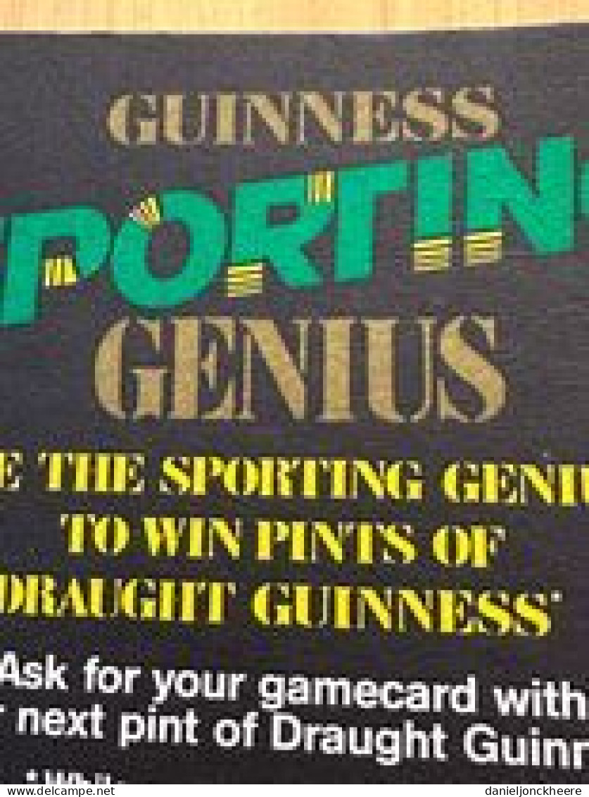 Draugnt Guinness Onderlegger Coaster Sporting Genius - Alcools