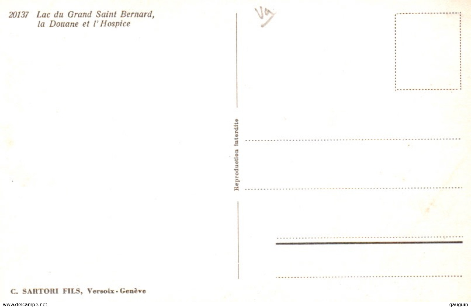 CPSM - LAC Du Grand St BERNARD - La Douane Et L'Hospice - Edition C.Sartori (format 9x14) - Bourg-Saint-Pierre 