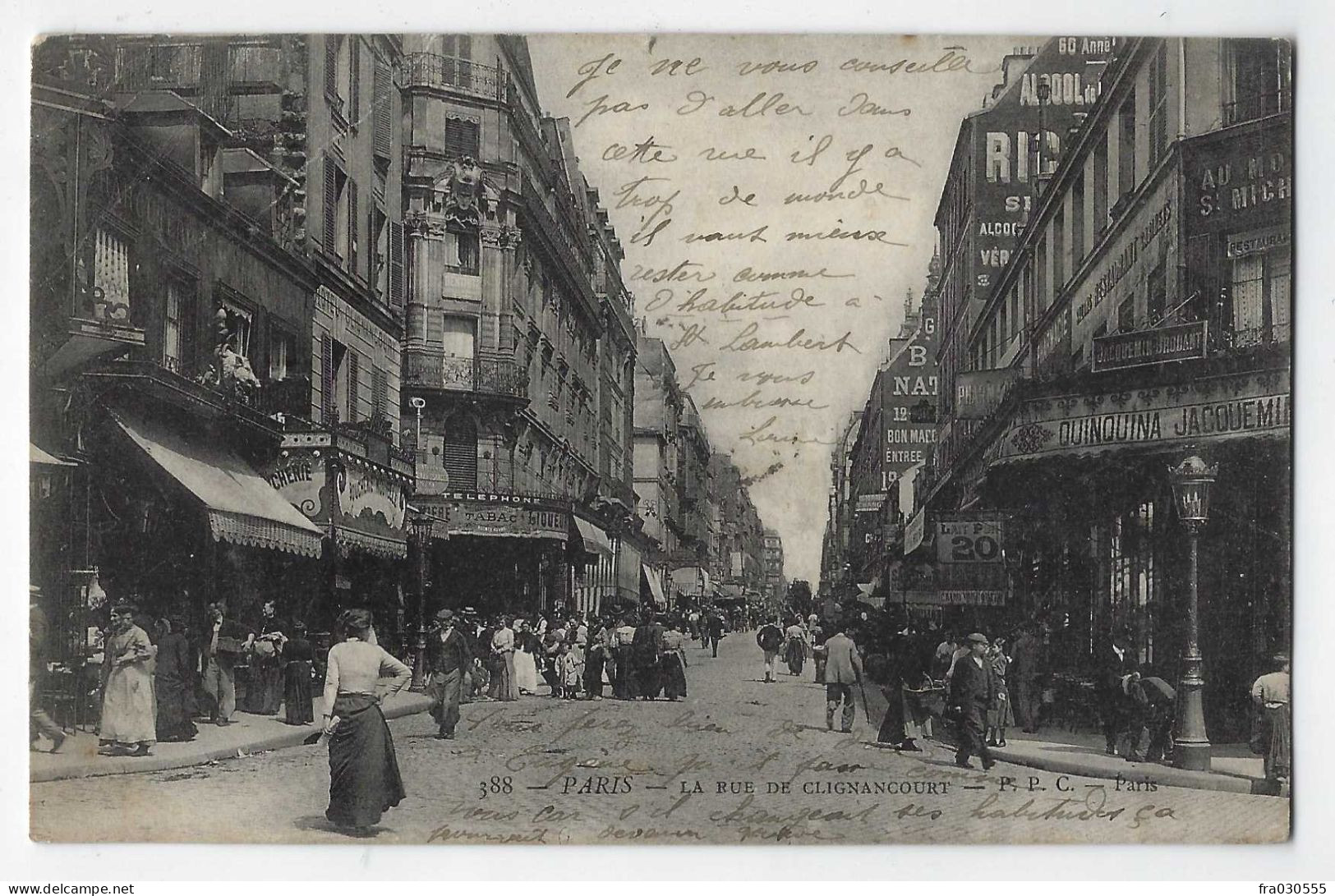 75 - PARIS - La Rue De Clignancourt - 1903 - District 18