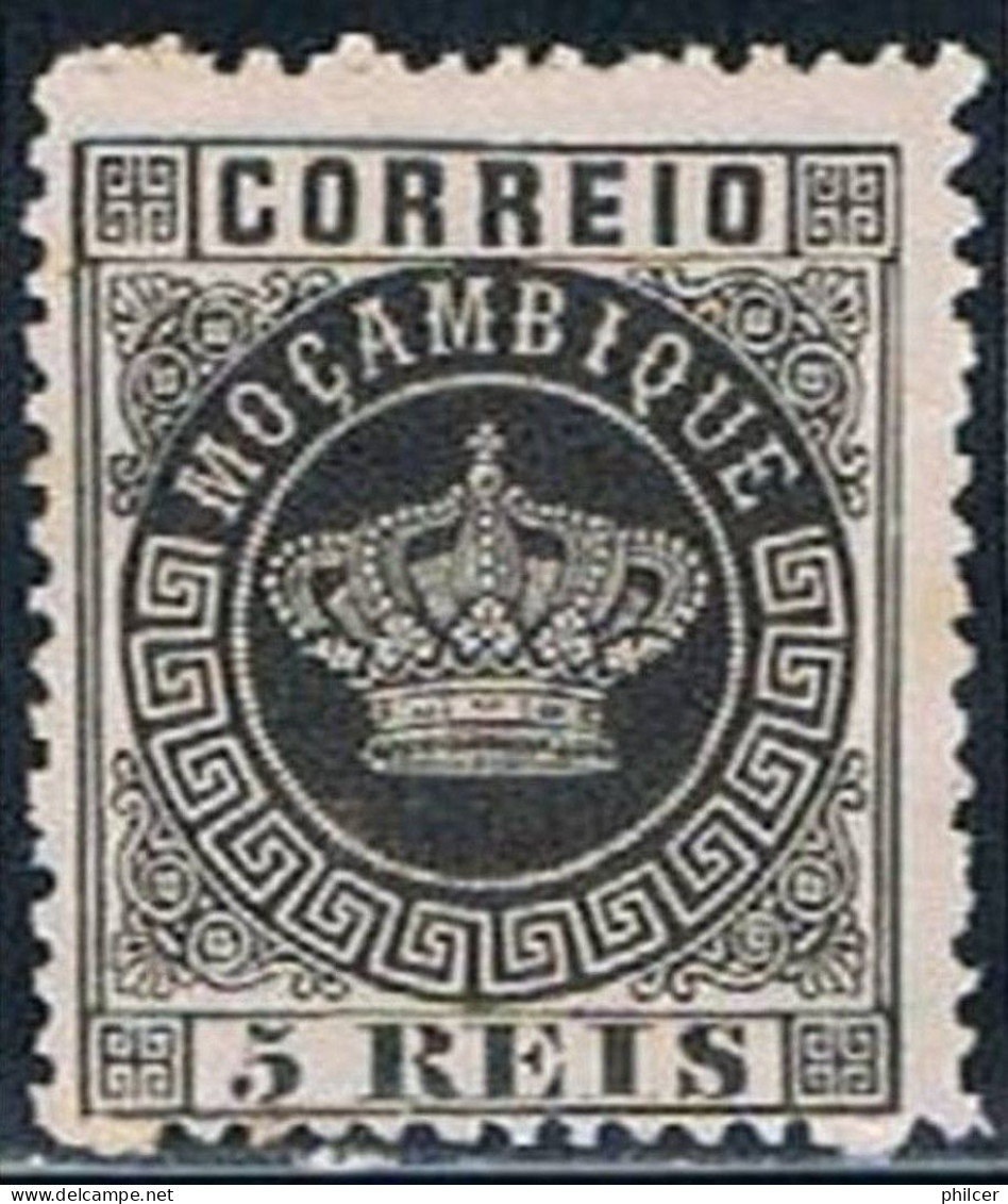 Moçambique, 1876, # 1 Dent. 12 1/2, MNG - Mozambique