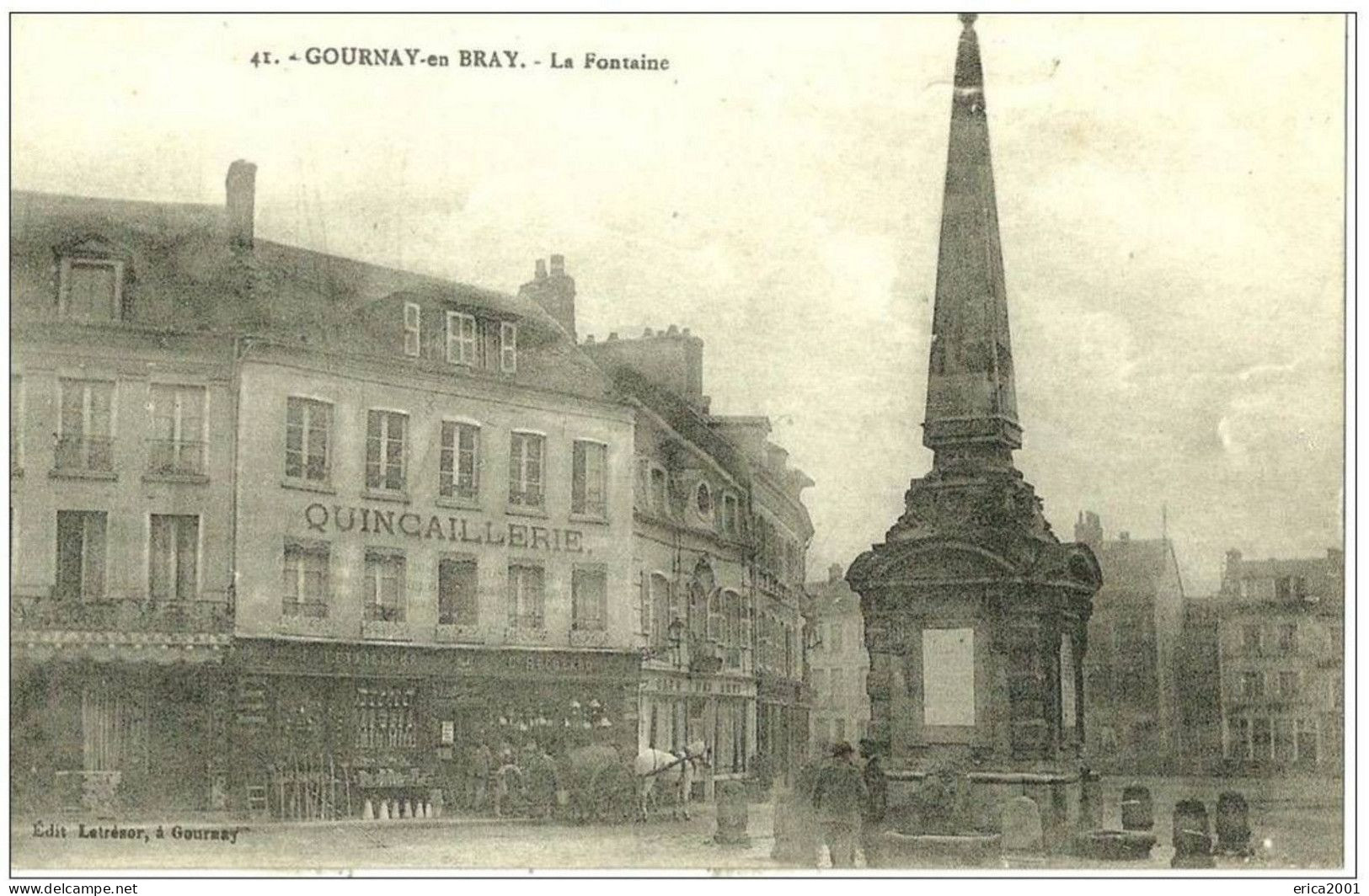 Gournay-en-Bray.  La Quincaillerie F Letailleur Sur La Place De La Fonaine. - Gournay-en-Bray