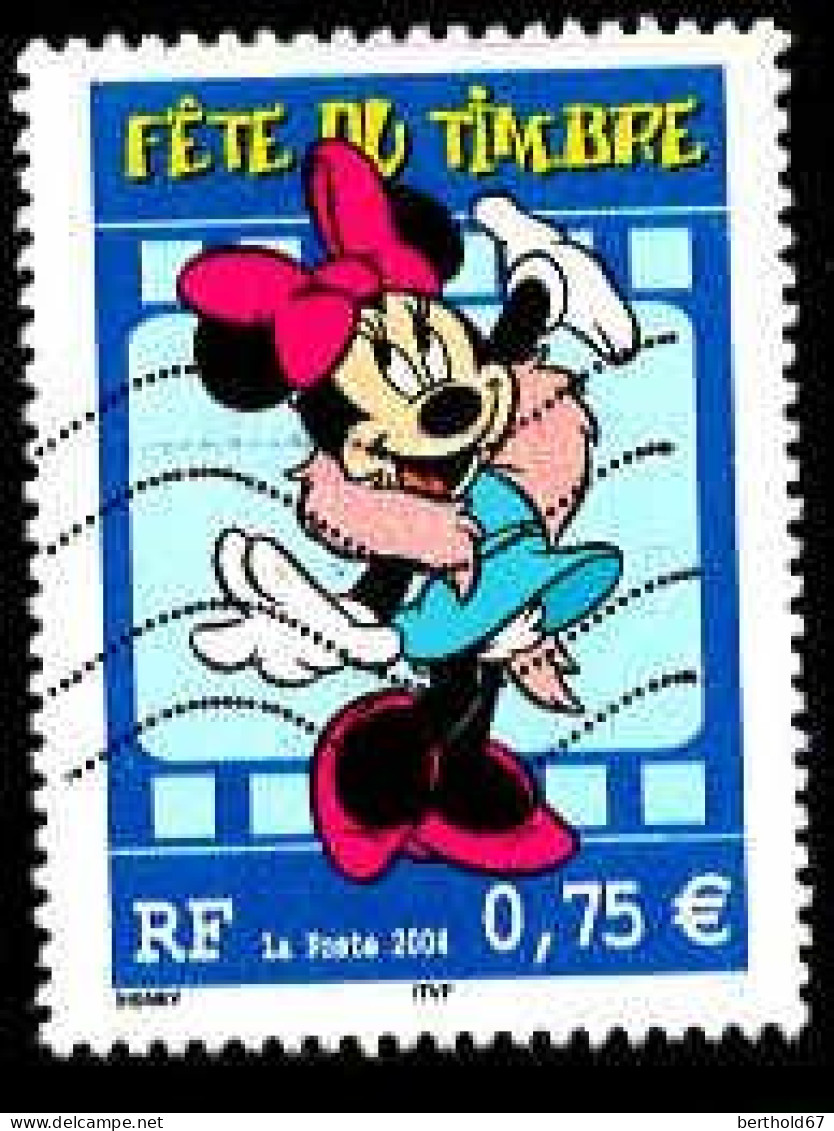 France Poste Obl Yv:3643 Fête Du Timbre Disney Daisy (Lign.Ondulées) - Gebruikt