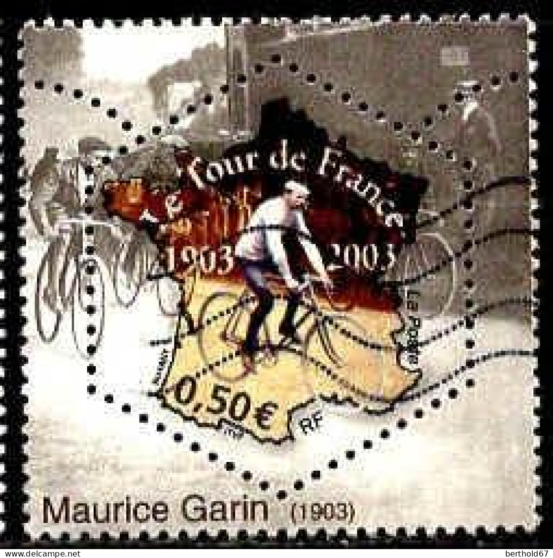 France Poste Obl Yv:3582 Mi:3724 Le Tour De France Maurice Garin (Lign.Ondulées) - Gebruikt