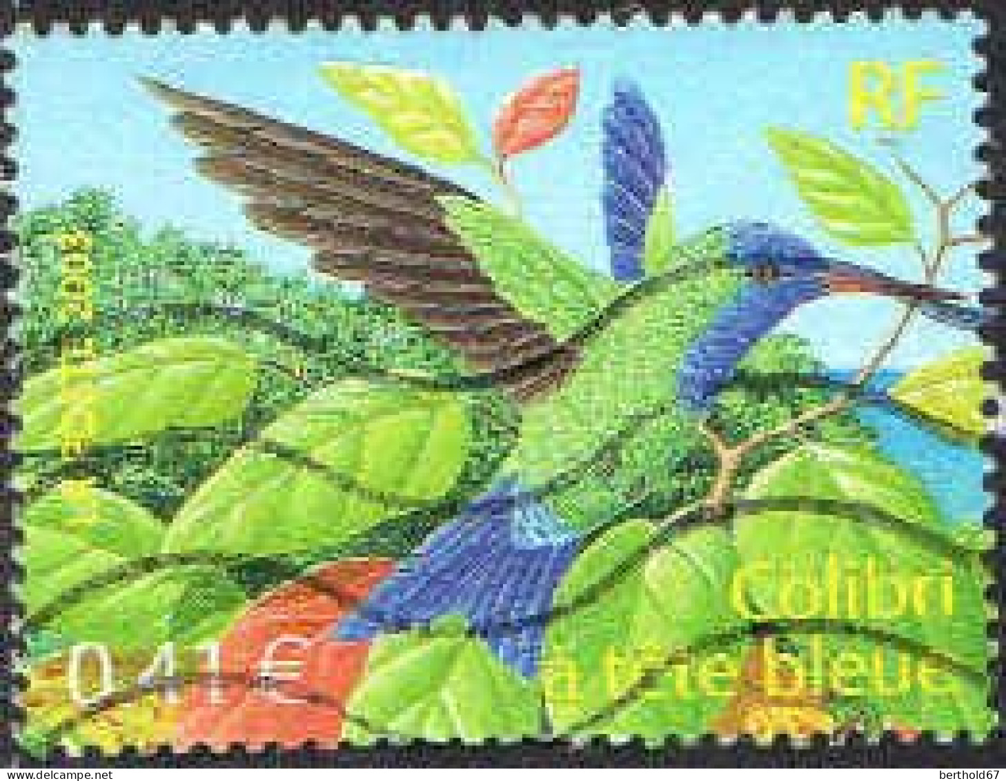 France Poste Obl Yv:3548 Colibri à Tête Bleu (Lign.Ondulées) - Used Stamps