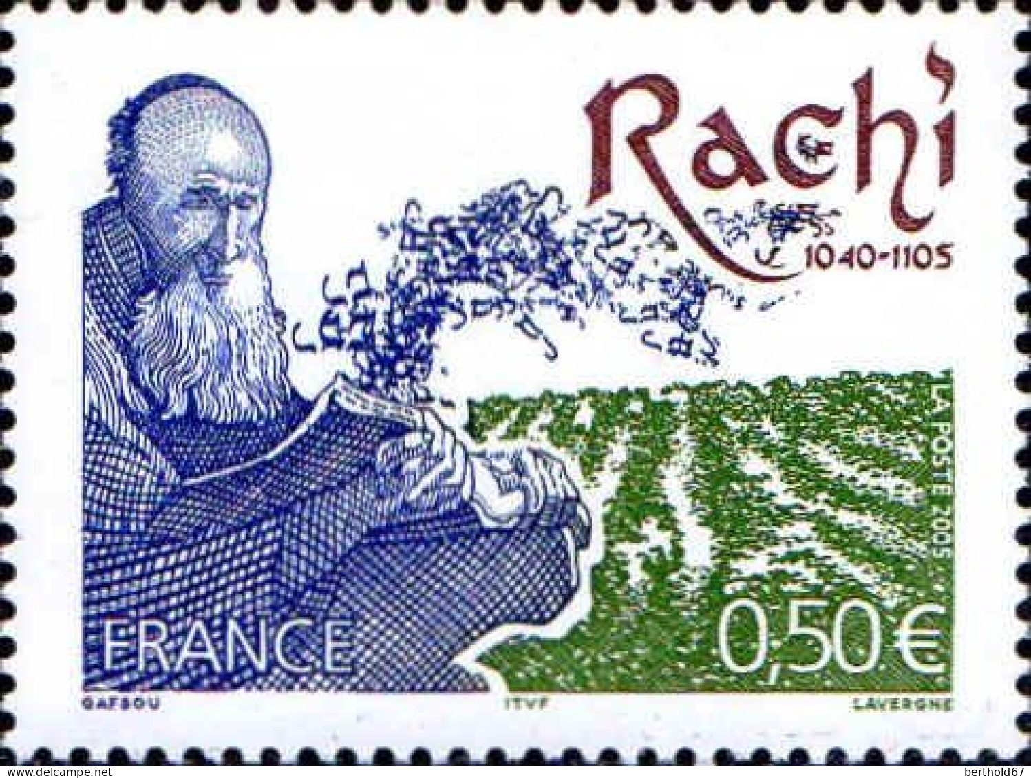 France Poste N** Yv:3746 Mi:3897 Rachi Rabbin - Neufs