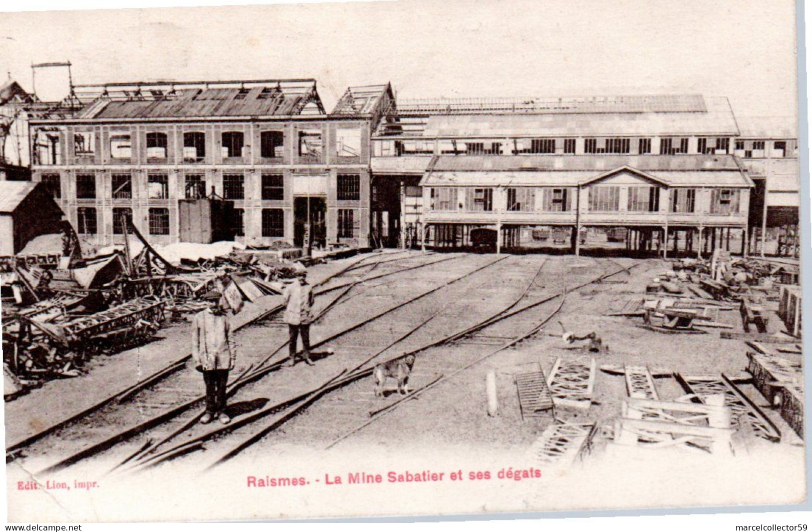 CPA - Raismes - La Mine Sabatier Et Ses Dégats  Be (nord 59) - Raismes