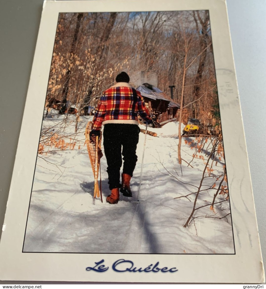 Quebec 2001 Ancienne Cabane A Sucre Au Fond Des Bois Motoneige Raquettes -ed Fontomania Xlq005 - Otros & Sin Clasificación