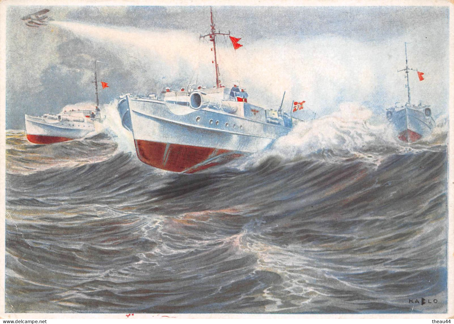 Guerre 1939-45  -  Carte Allemande  -  Militaires, Bateaux, Marine    -  Illustrateur En 1939  - - Weltkrieg 1939-45