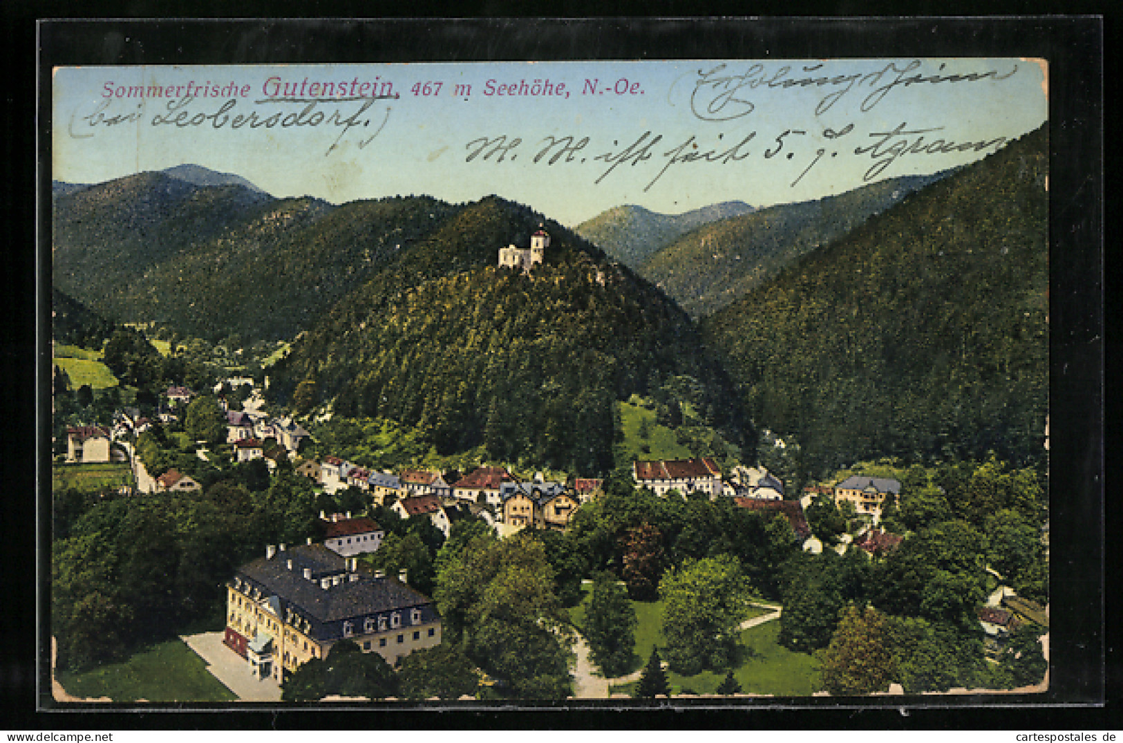 AK Gutenstein /N.-Ö., Ortsansicht Mit Bewaldeter Berglandschaft  - Other & Unclassified