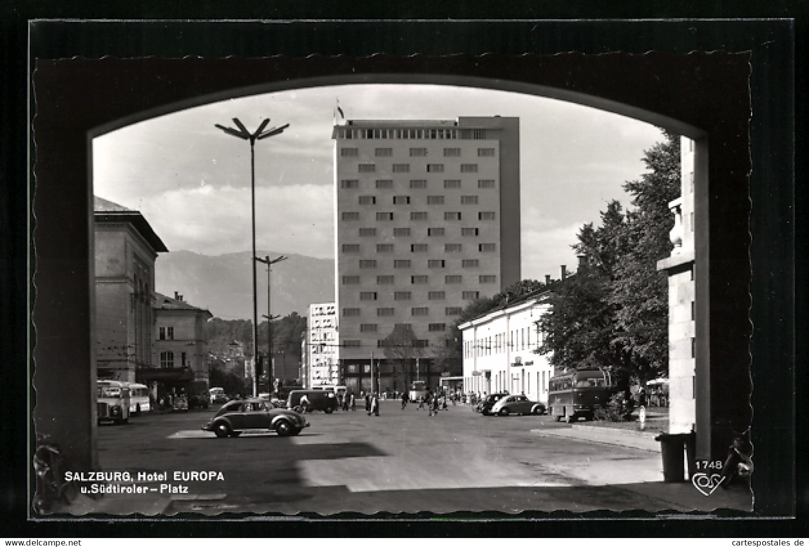 AK Salzburg, Hotel Eurobe U. Südtiroler Platz  - Autres & Non Classés