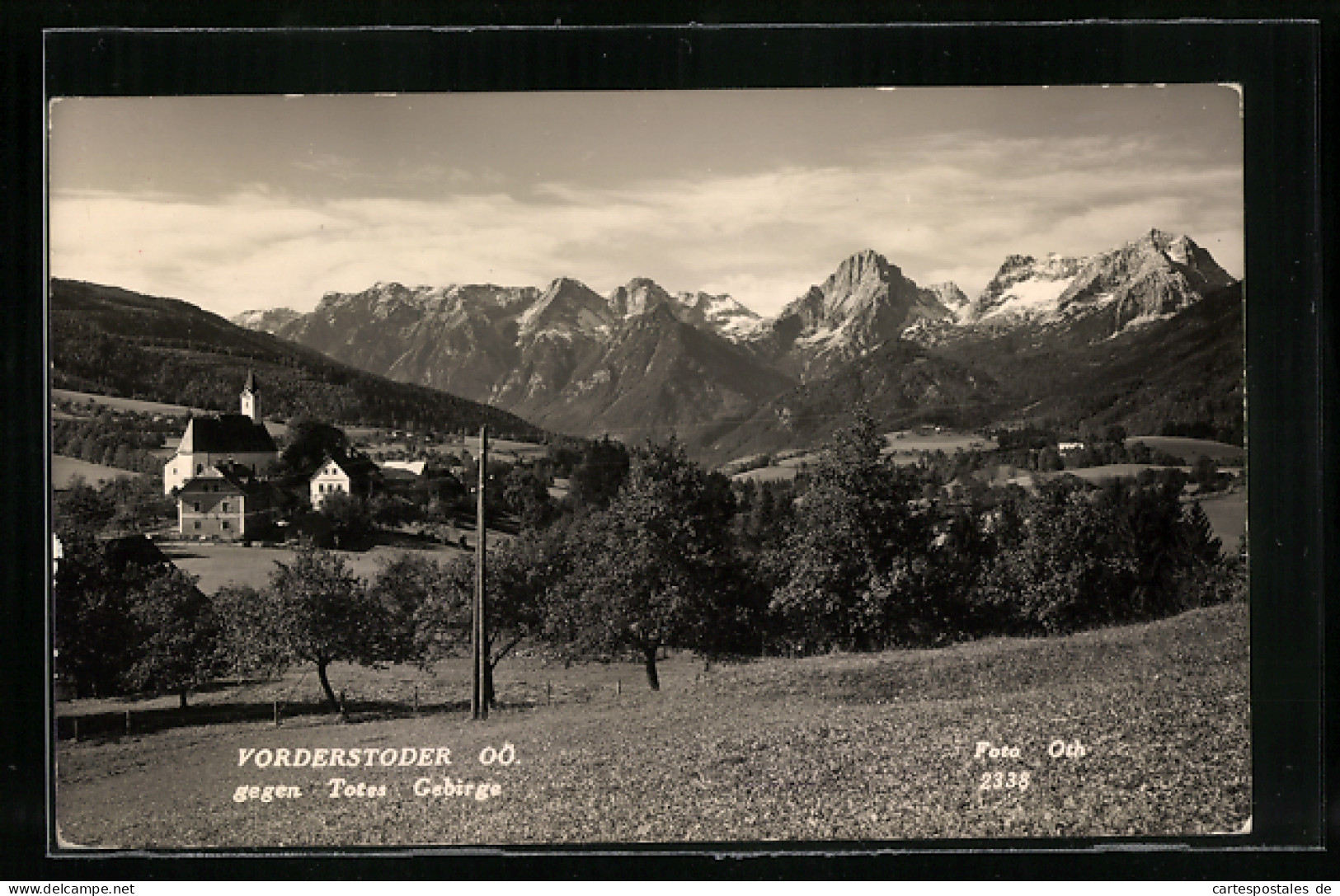 AK Vorderstoder /OÖ., Ortsansicht Gegen Totes Gebirge  - Altri & Non Classificati