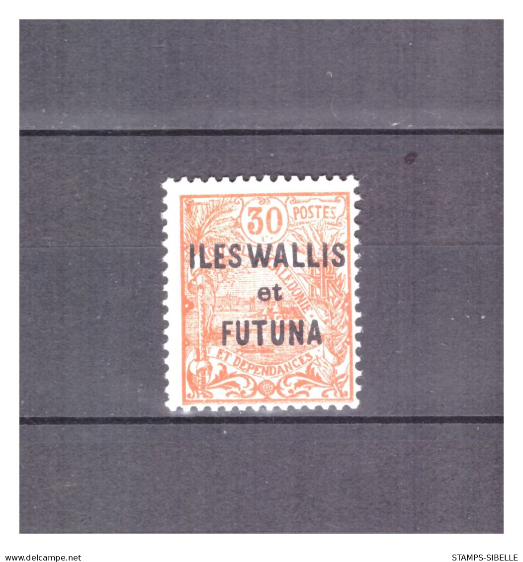 WALLIS  ET  FUTUNA   . N ° 23  .  30  C   ROUGE  ORANGE      . NEUF  * . SUPERBE . - Unused Stamps