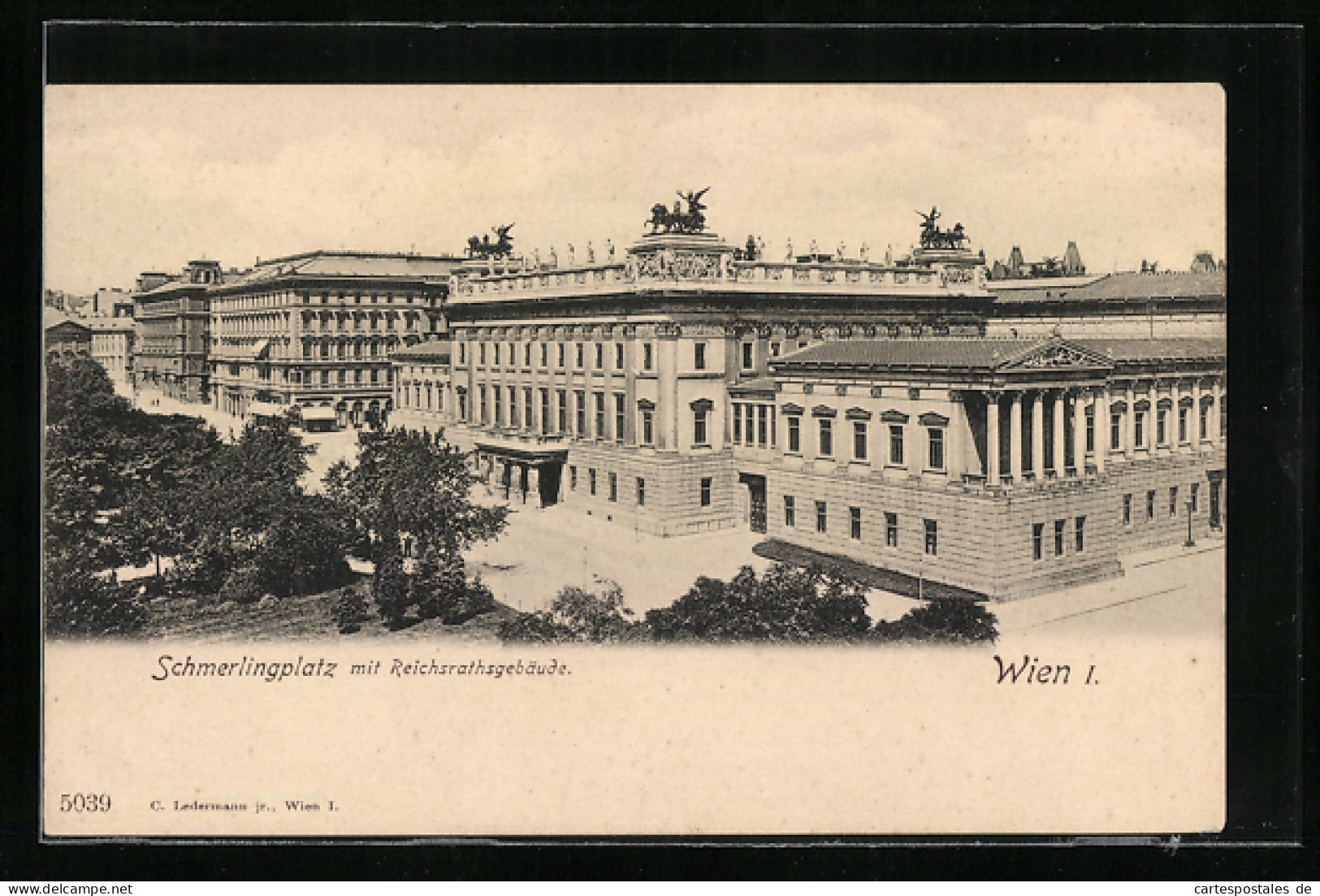 AK Wien, Schmerlingplatz Mit Reichsrathsgebäude  - Altri & Non Classificati