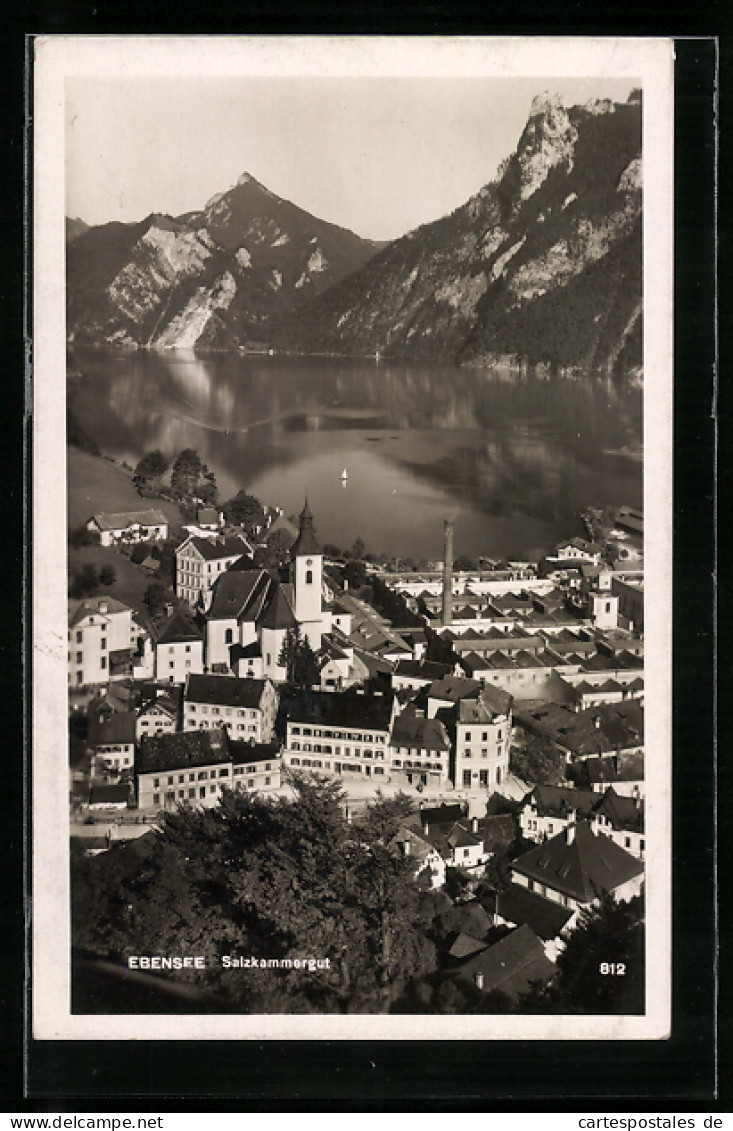 AK Ebensee, Salzkammergut, Teilansicht Mit Kirche  - Sonstige & Ohne Zuordnung