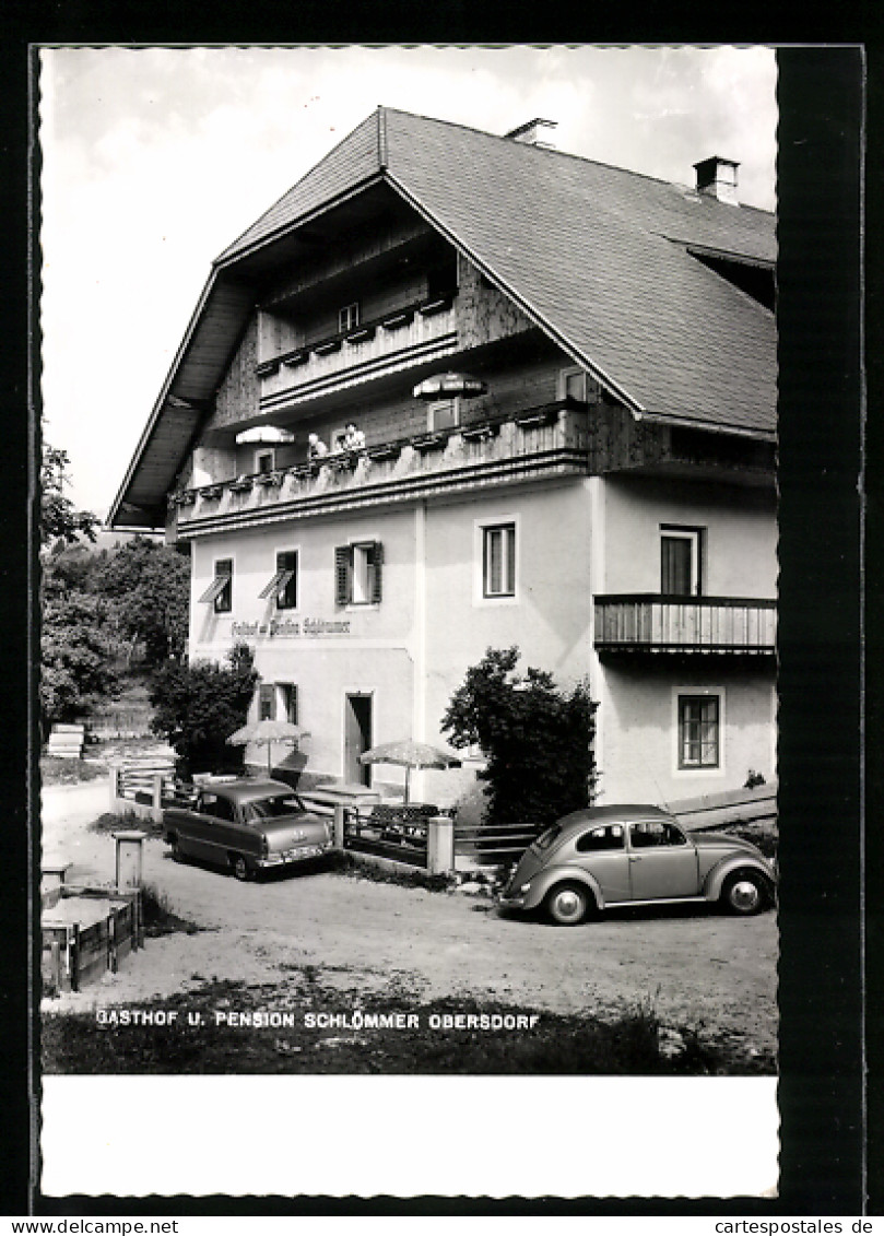 AK Obersdorf, Gasthof Und Pension Schlömmer, VW Käfer  - Other & Unclassified