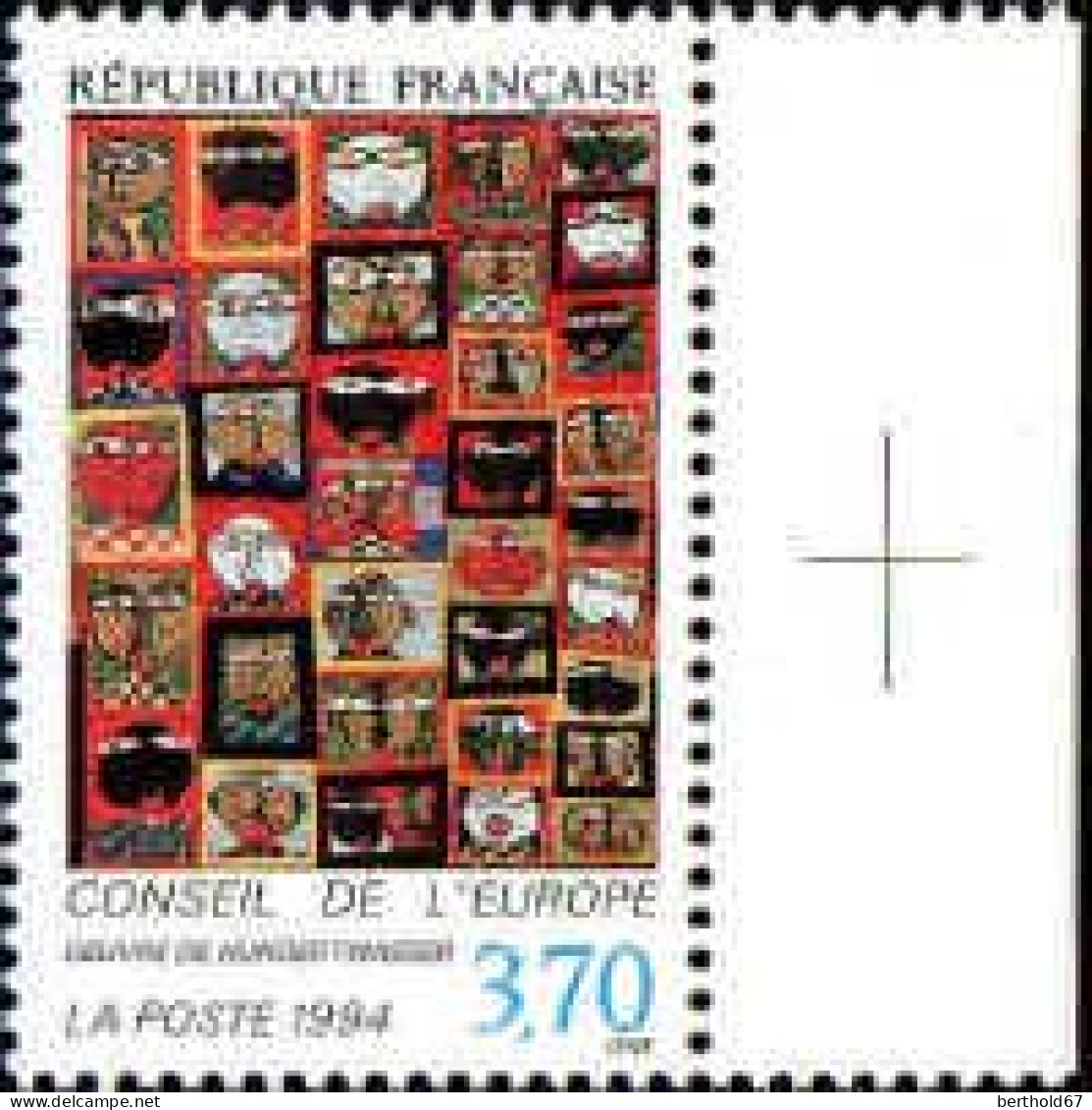 France Service N** Yv:112/113 Conseil De L'Europe Œuvre De Hundertwasser Bord De Feuille - Neufs