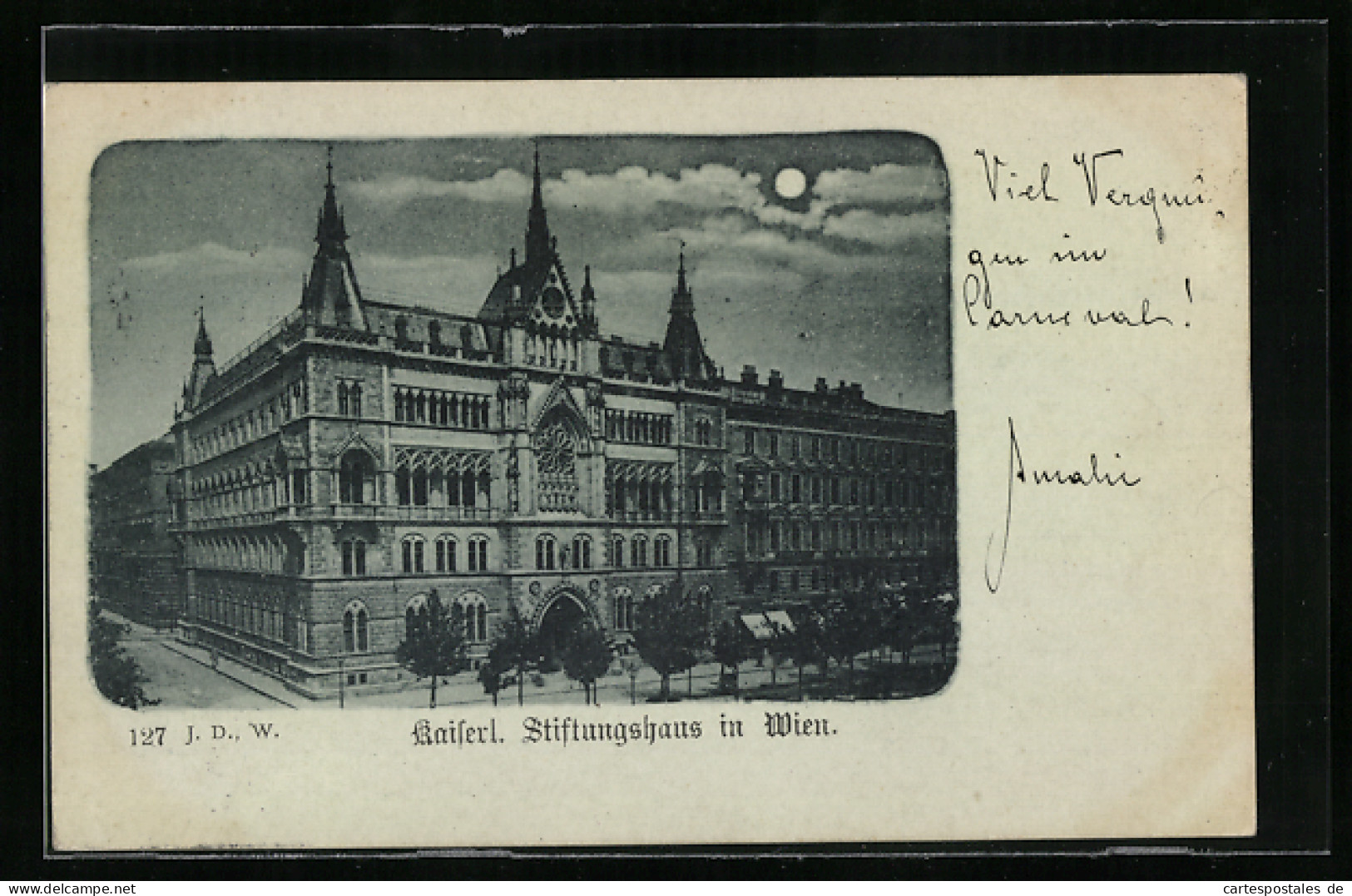 AK Wien, Blick Auf Das Kaiserl. Stiftungshaus  - Altri & Non Classificati