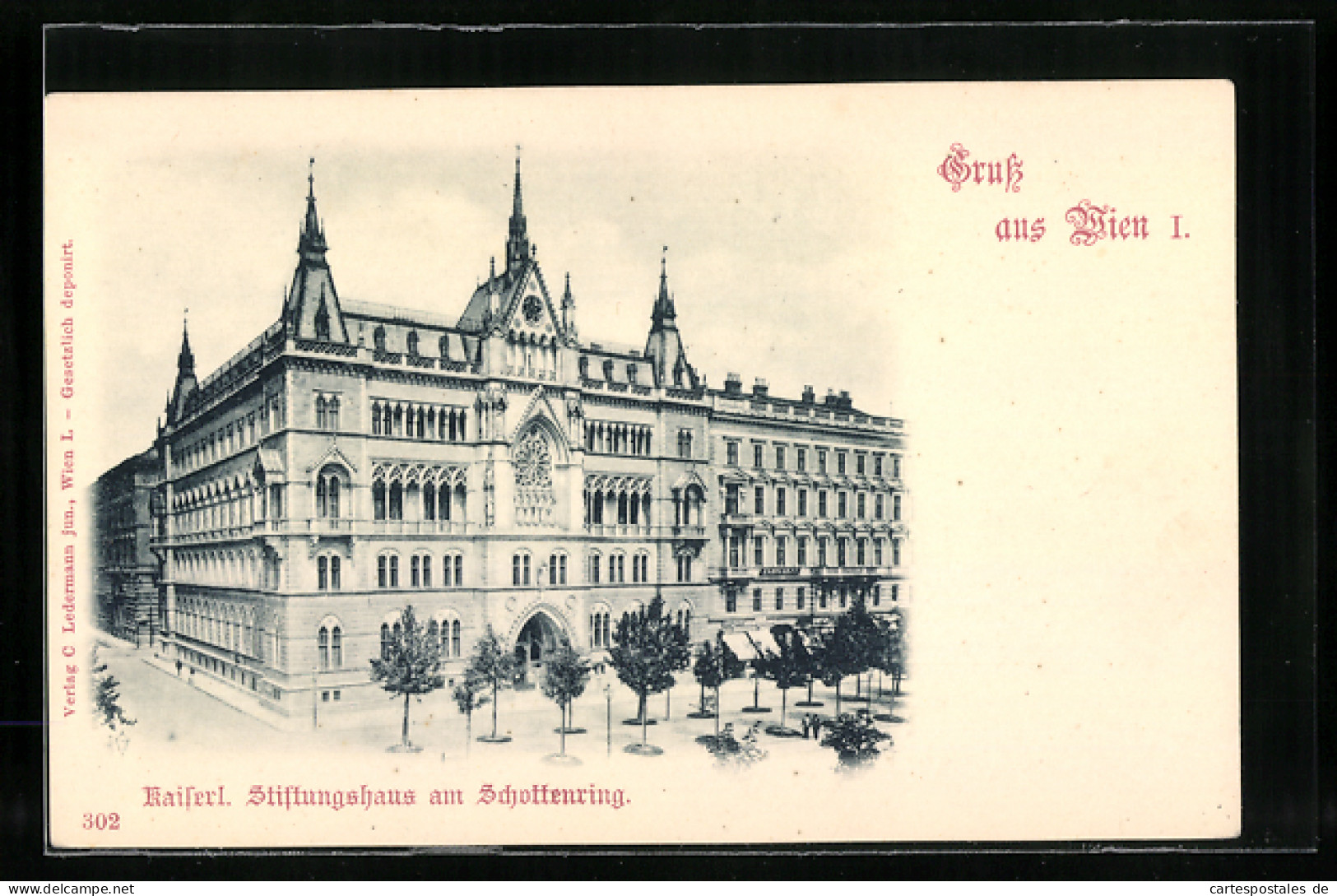 AK Wien, Kaiserl. Stiftungshaus Am Schottenring  - Autres & Non Classés