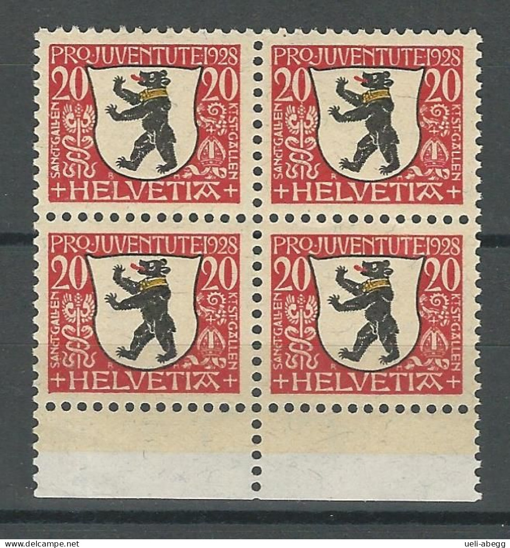 SBK J47, Mi 231 Viererblock ** MNH - Unused Stamps