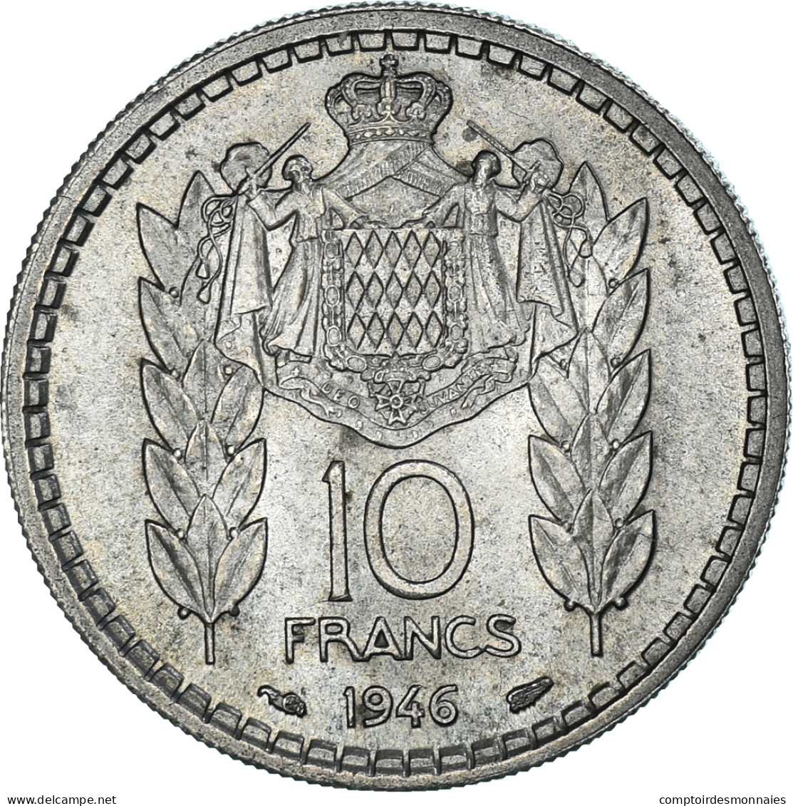 Monnaie, Monaco, 10 Francs, 1946, TTB+, Cupro-nickel, Gadoury:MC136, KM:123 - 1922-1949 Louis II.