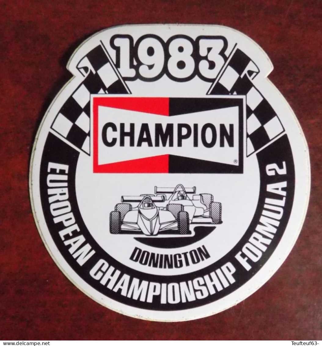 Autocollant Champion 1983 European Championship Formula 2 Donington - Pegatinas