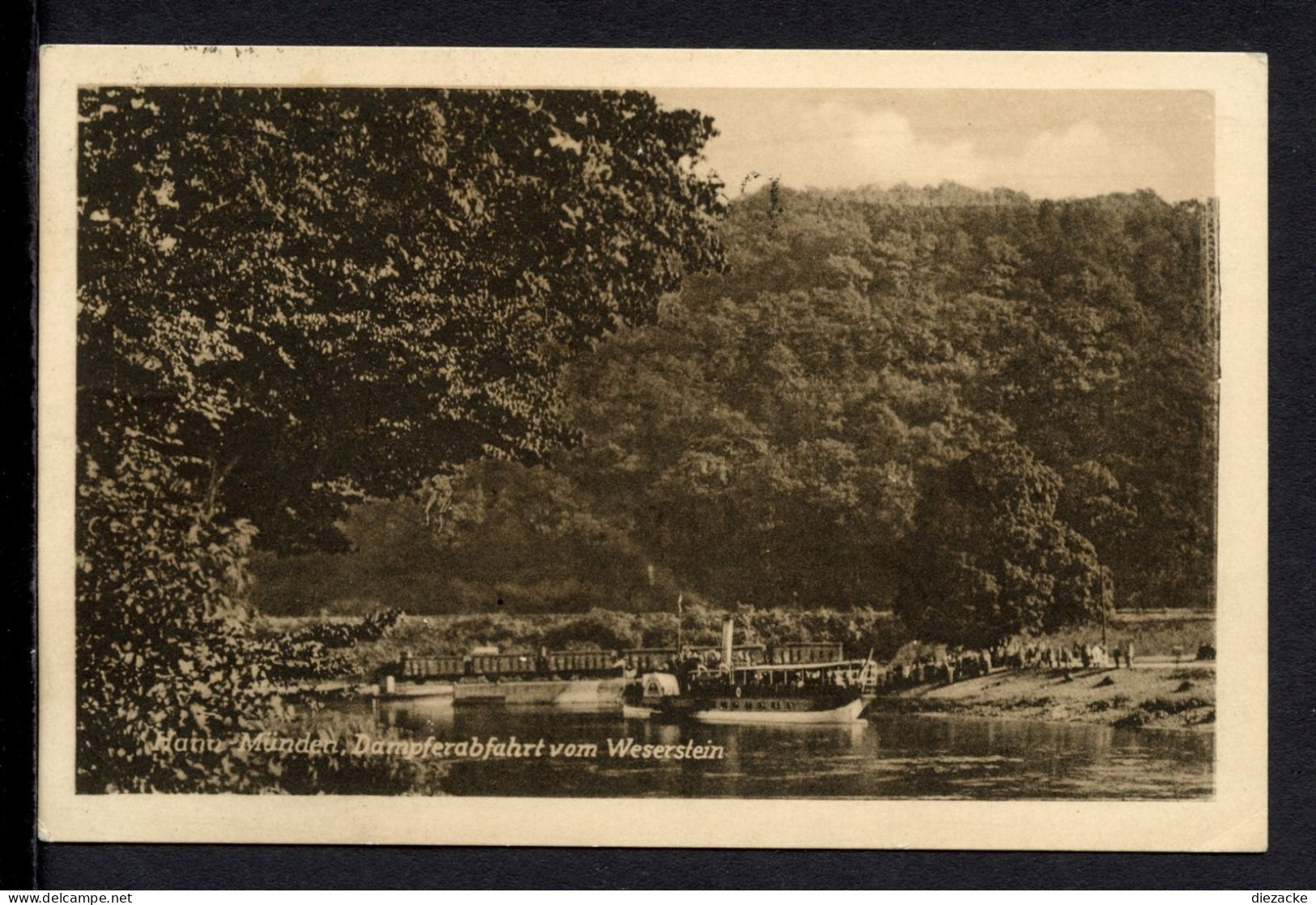 AK Hannoversch Münden 1927 Dampferabfahrt Vom Weserstein (PK0768 - Sonstige & Ohne Zuordnung