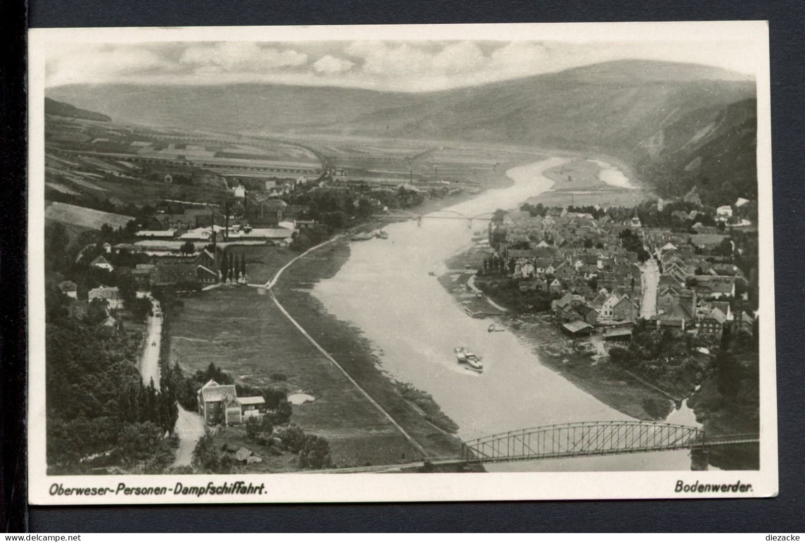 AK Oberweser Dampfschifffahrt 1929 Blick Auf Bodenwerder (PK0769 - Altri & Non Classificati