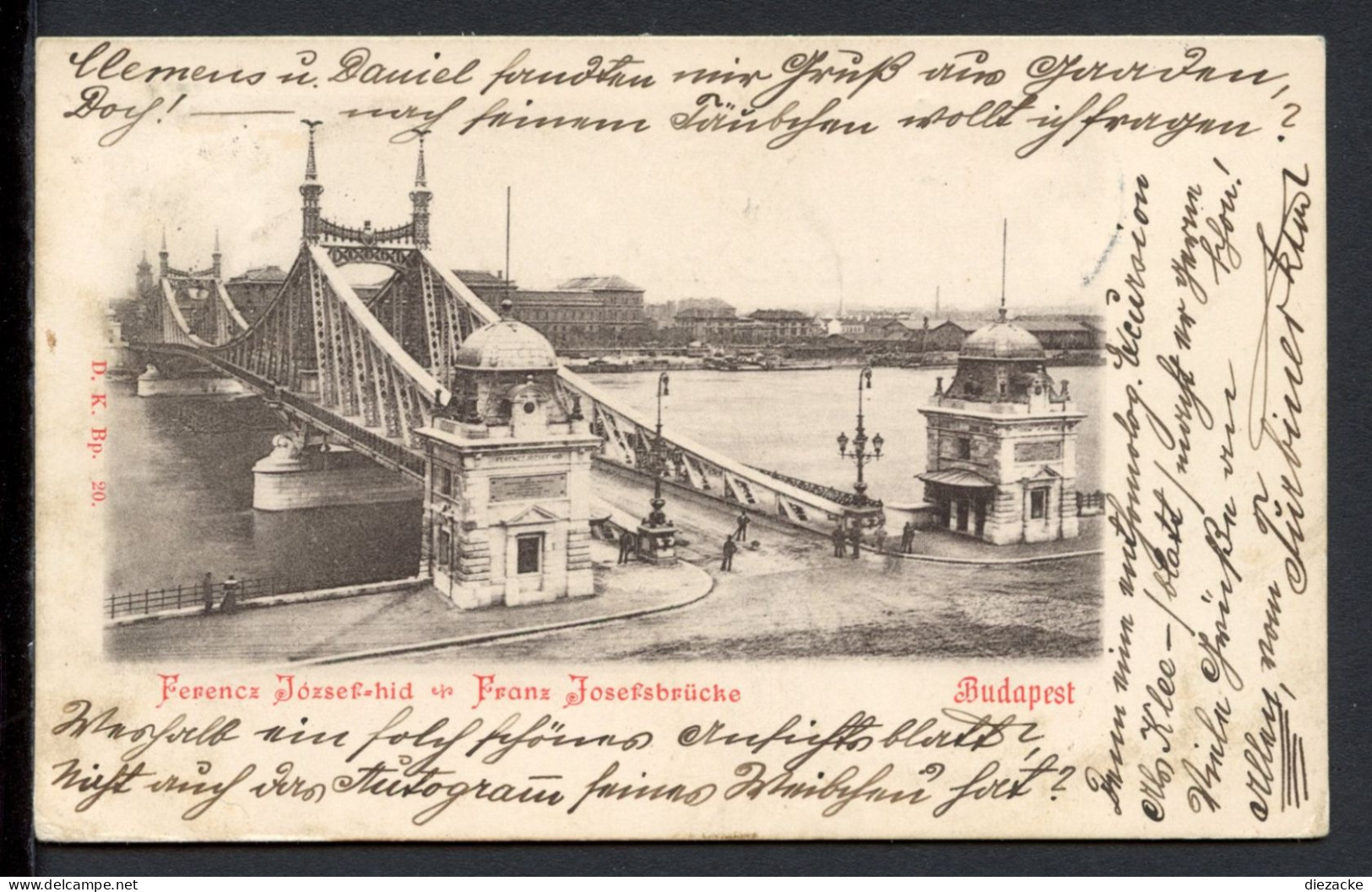 AK Budapest 1899 Franz-Josefsbrücke (PK0776 - Sonstige & Ohne Zuordnung