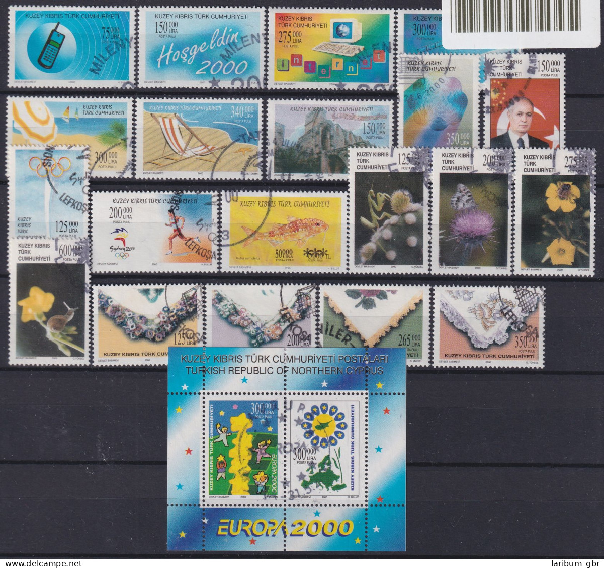 Türkisch Zypern Jahrgang 2000 Mit 510-531 Gestempelt Komplett #KS212 - Used Stamps
