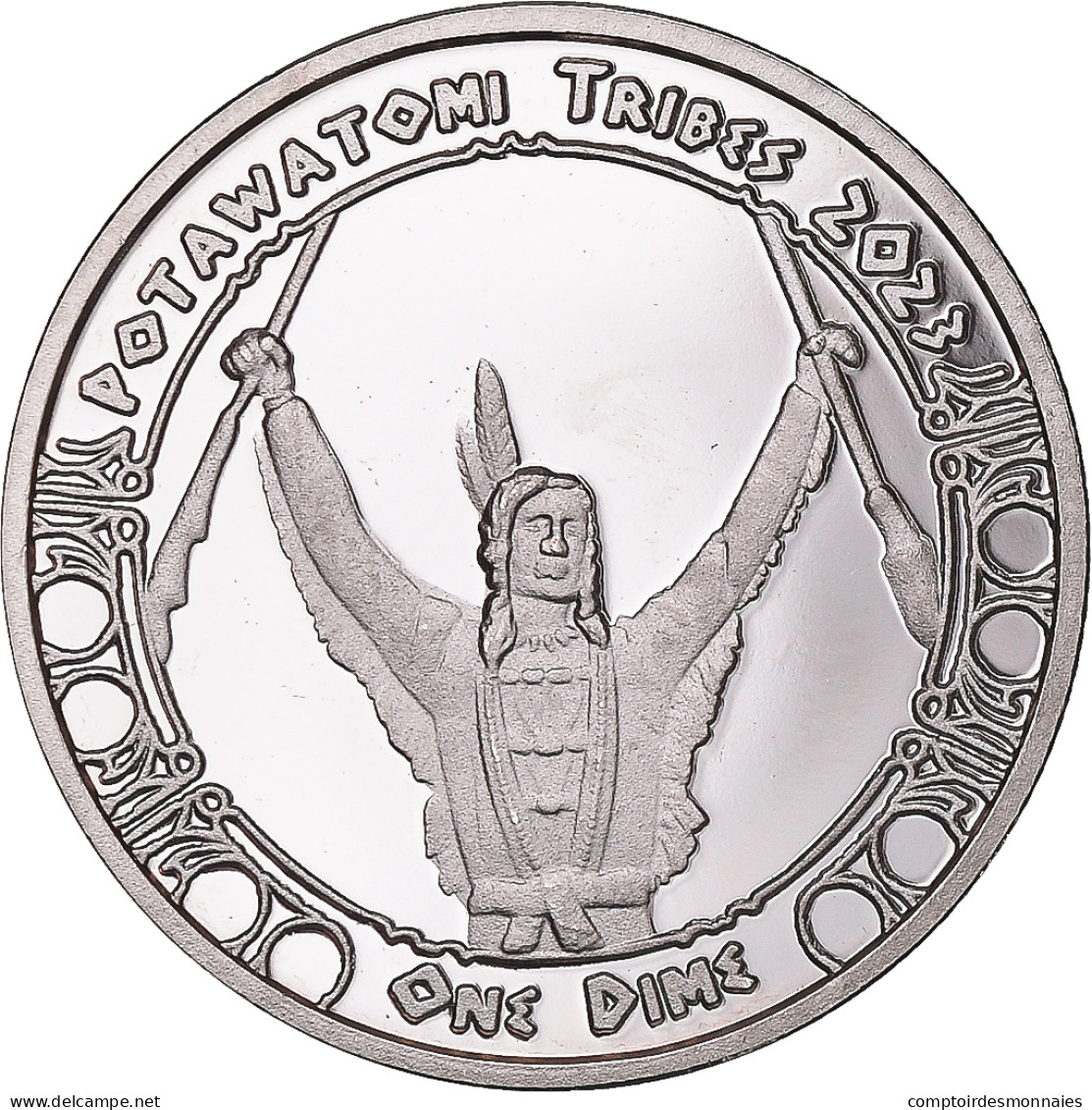 Monnaie, États-Unis, Dime, 2023, Tribus Des Amérindiens. Potawatomi Tribes.BE - Commemoratives