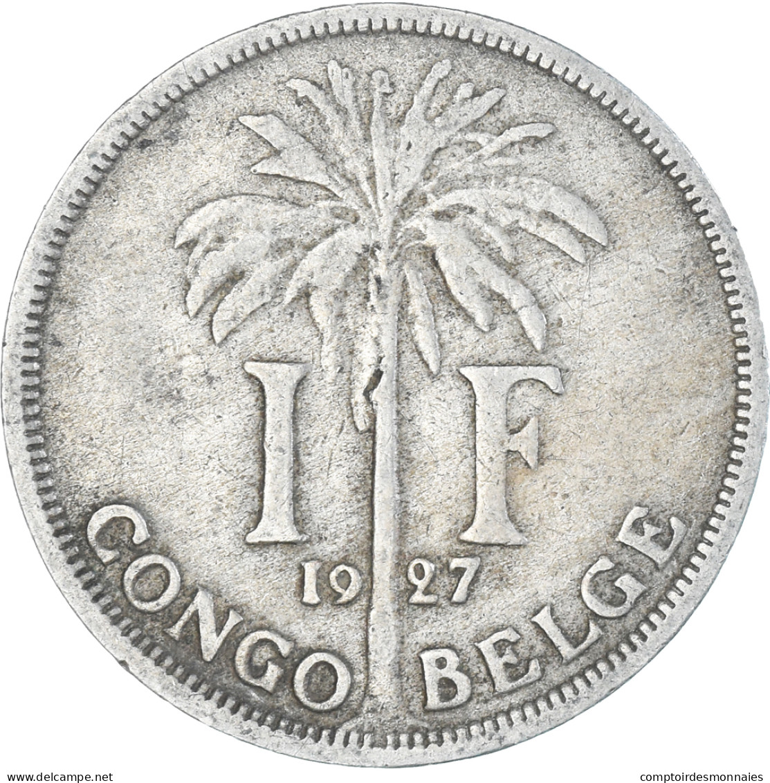 Monnaie, Congo Belge, Albert I, Franc, 1927, TTB, Cupro-nickel, KM:20 - 1910-1934: Albert I.