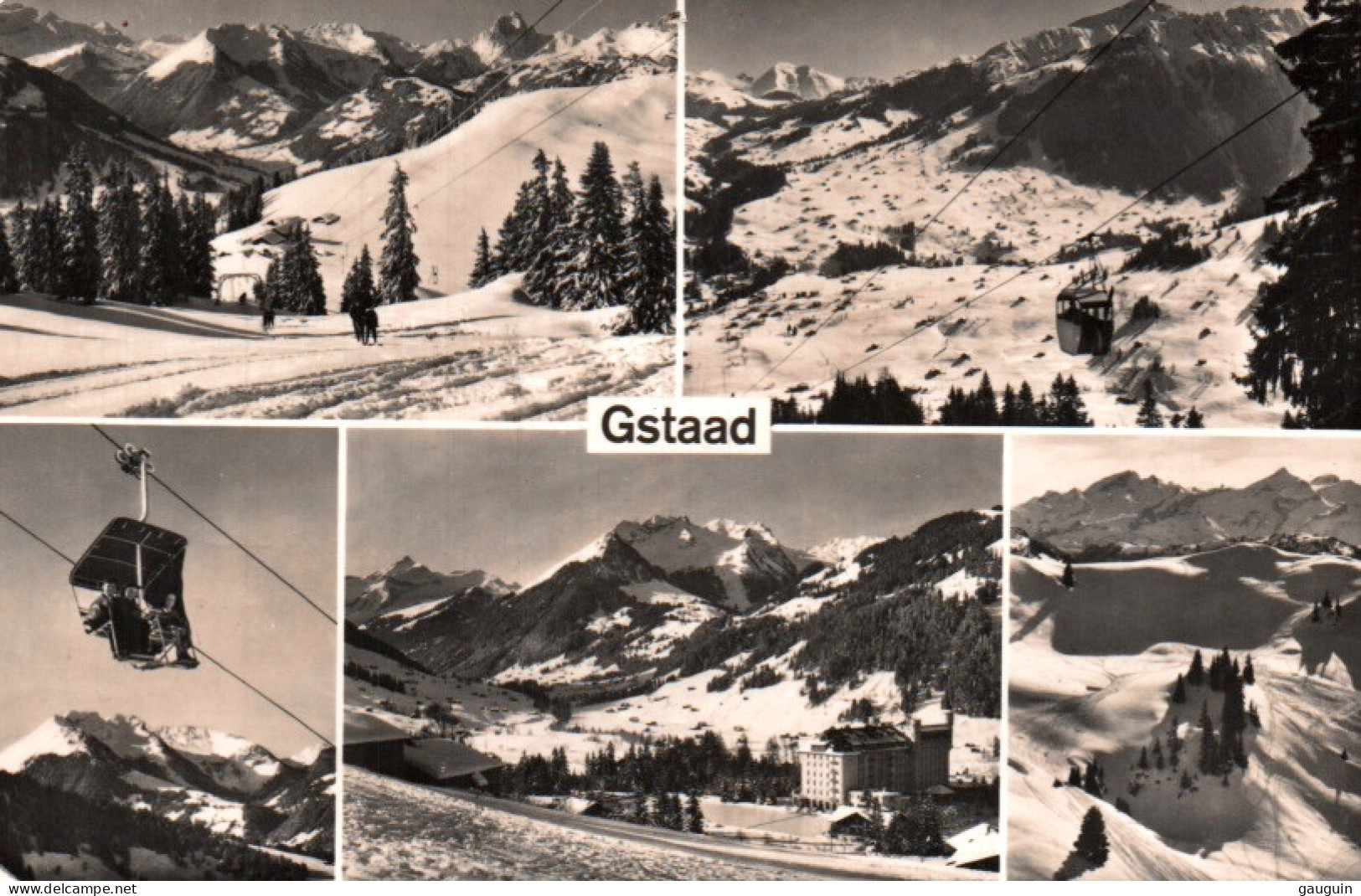 CPSM - GSTAAD - Multivues ... Edition Photoglob.Wehrli (format 9x14) - Gstaad