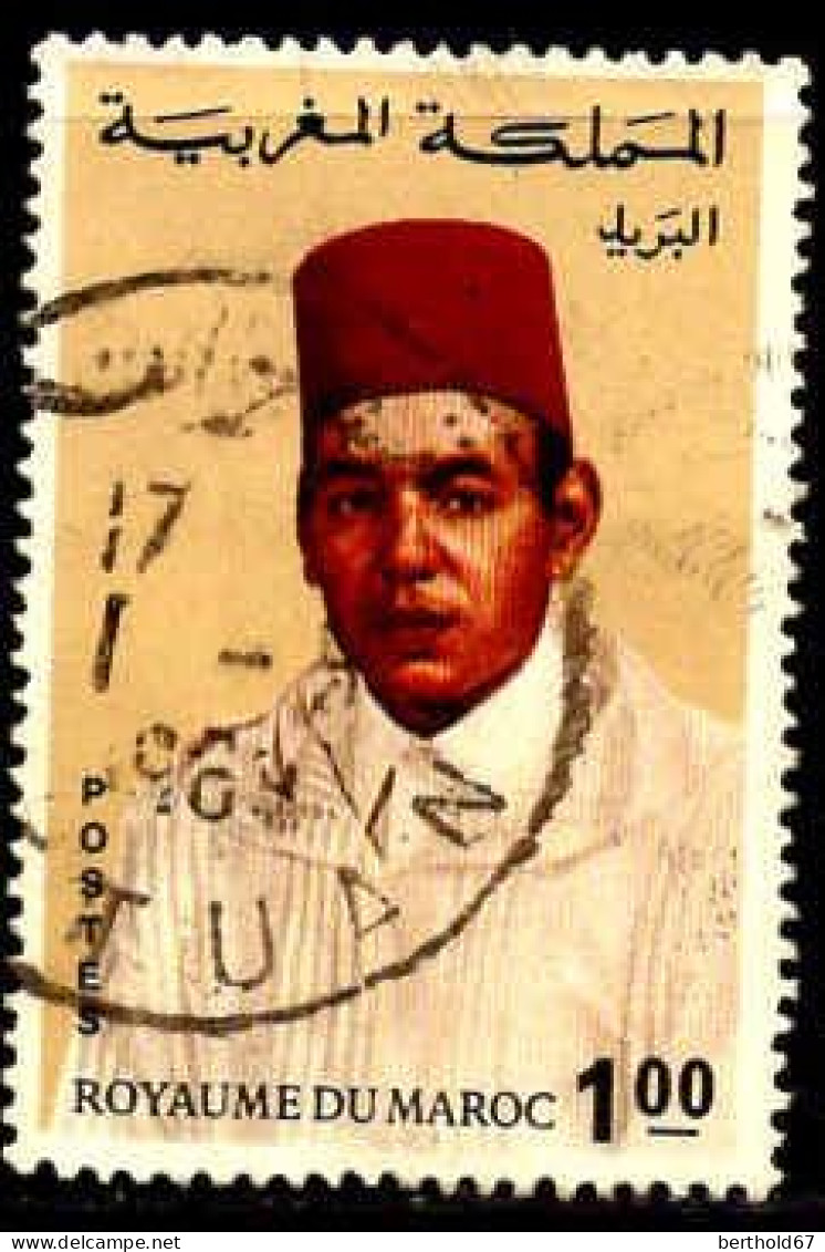 Maroc Poste Obl Yv: 549 Mi:614 Hassan II Burnous Grand (TB Cachet Rond) - Morocco (1956-...)