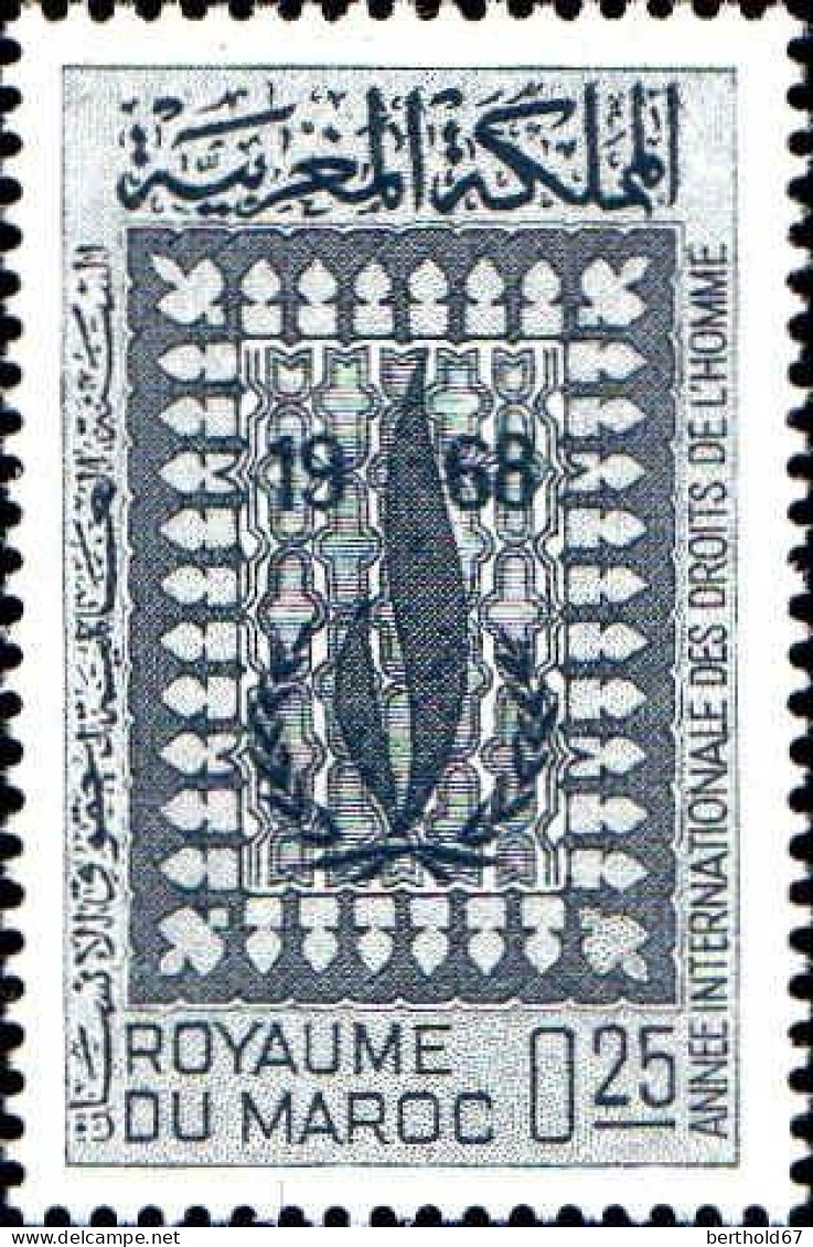 Maroc Poste N* Yv: 532 Mi:595 Droits De L'homme (sans Gomme) - Morocco (1956-...)