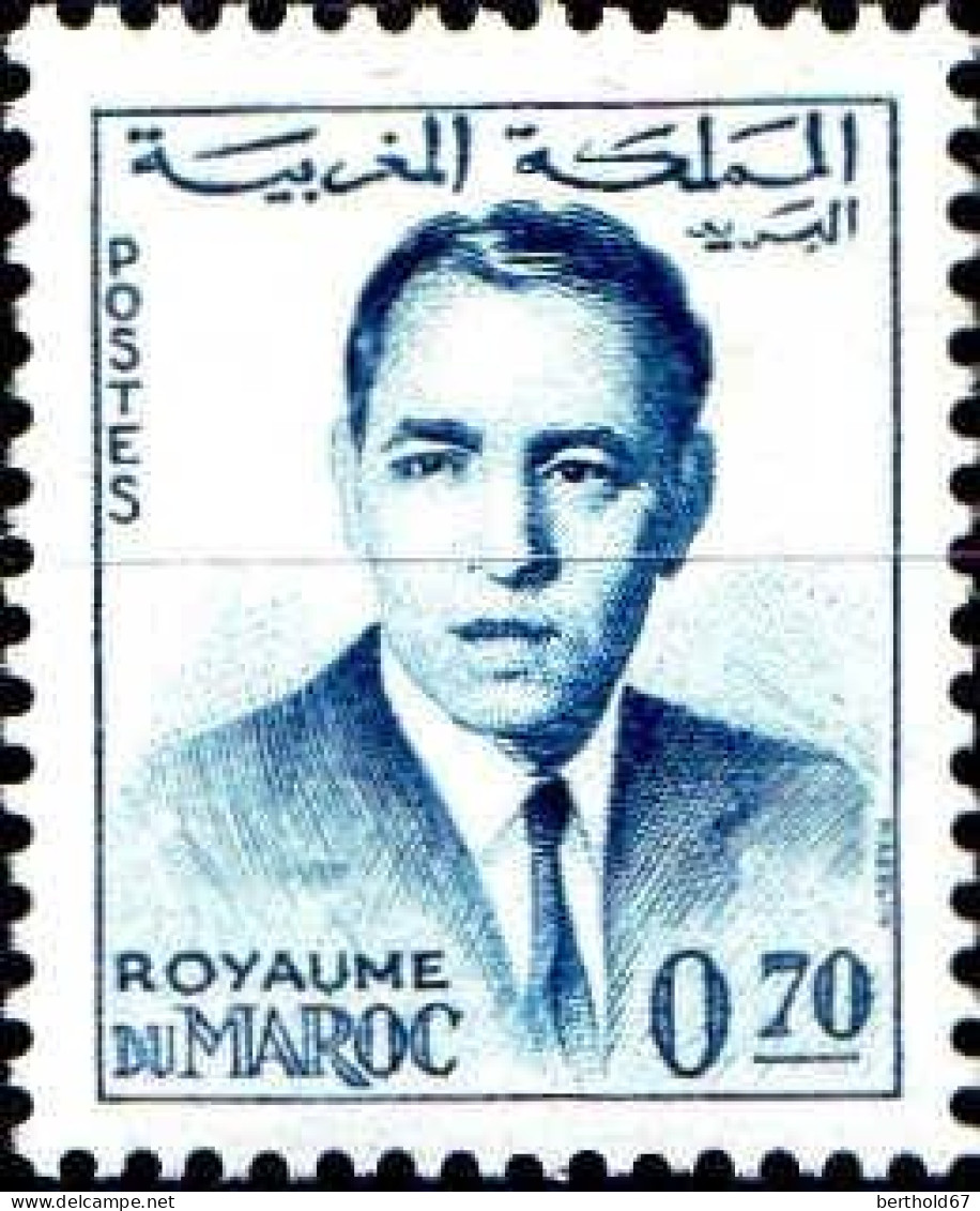 Maroc Poste N* Yv: 443 Mi:501 Hassan II (Trace De Charnière) - Maroc (1956-...)