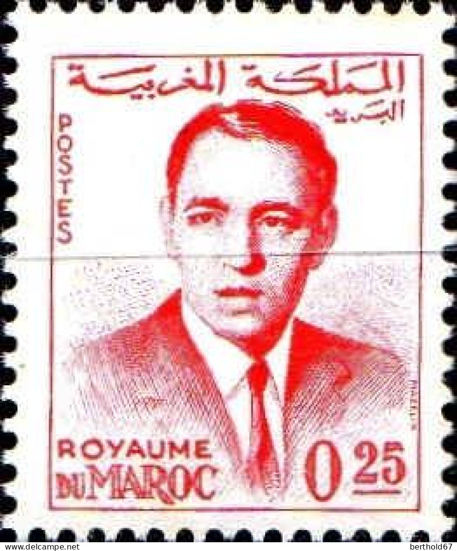 Maroc Poste N* Yv: 440B Mi 495 Hassan II (sans Gomme) - Marruecos (1956-...)