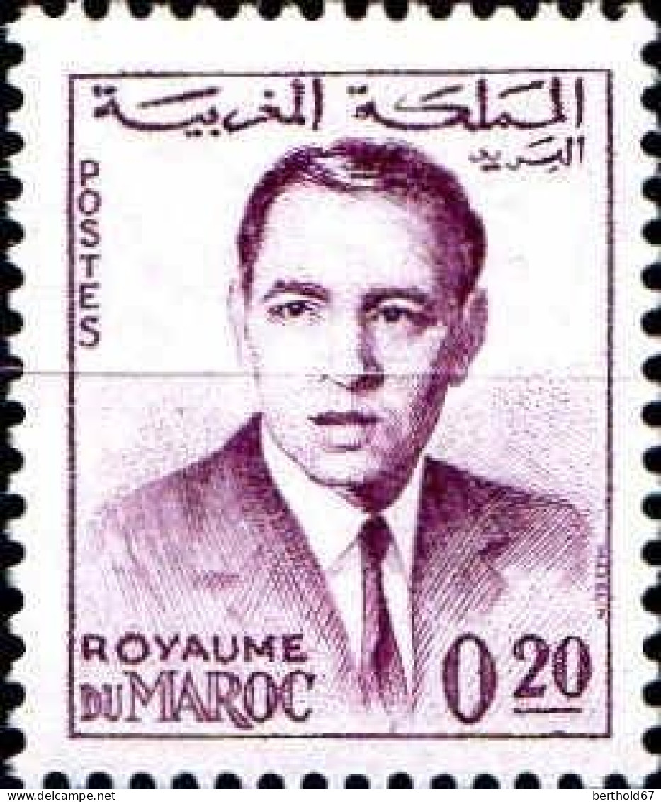 Maroc Poste N* Yv: 440 Mi:494I Hassan II (Trace De Charnière) - Morocco (1956-...)