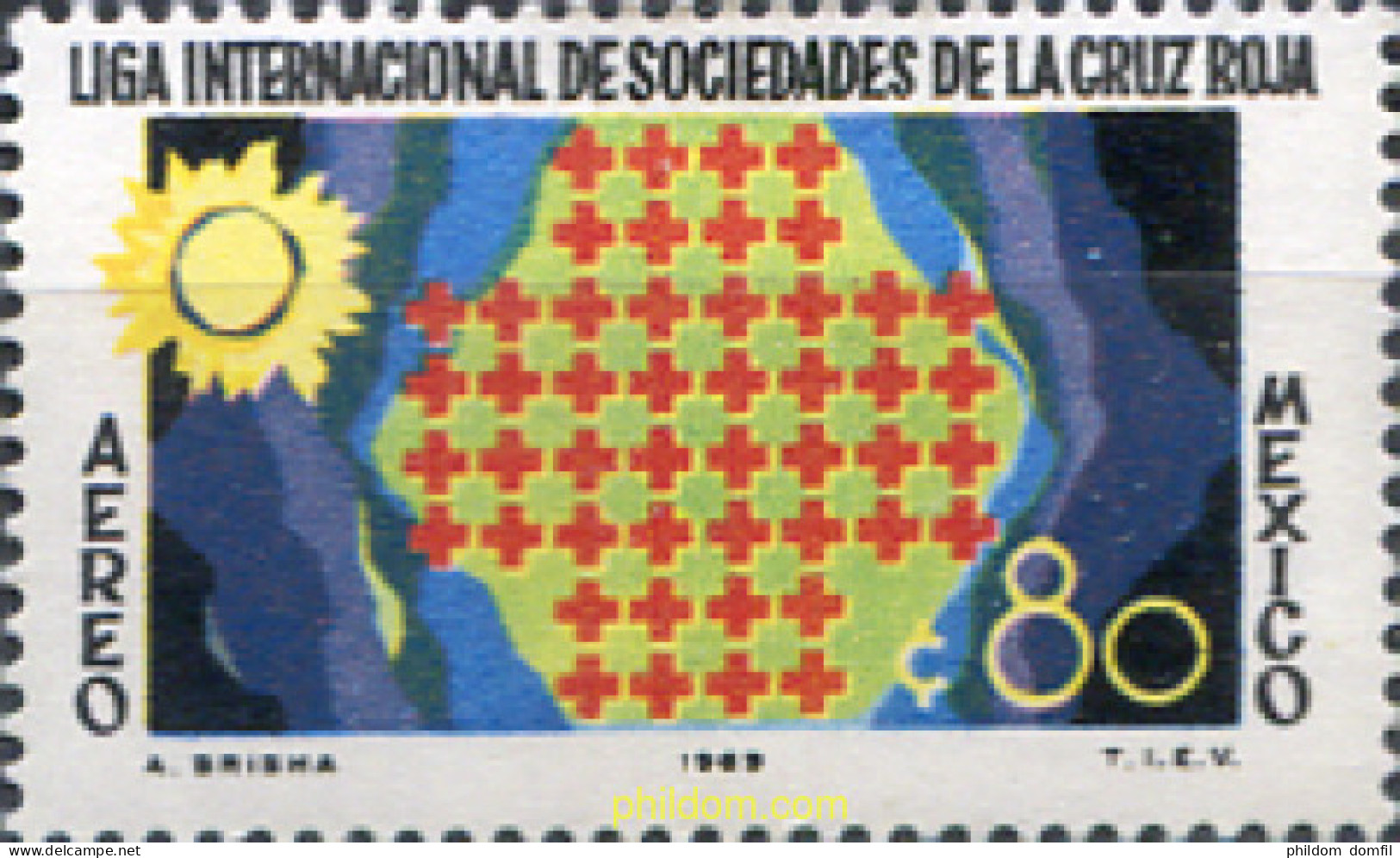 182079 MNH MEXICO 1969 50 ANIVERSARIO DE LA LIGA INTERNACIONAL DE LAS SOCIEDADES DE LA CRUZ ROJA - Mexico