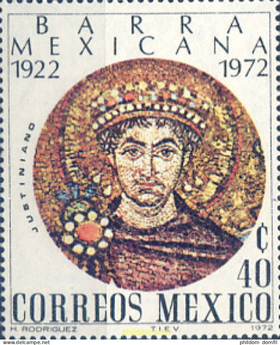182296 MNH MEXICO 1972 50 ANIVERSARIO DEL COLEGIO DE ABOGADOS DE MEXICO - Mexique
