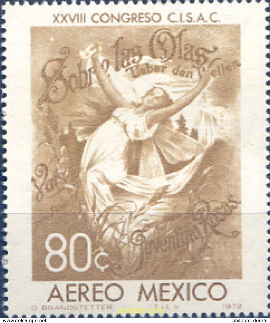 182300 MNH MEXICO 1972 28 CONGRESO DE ESCRITORES Y COMPOSITORES - Mexiko