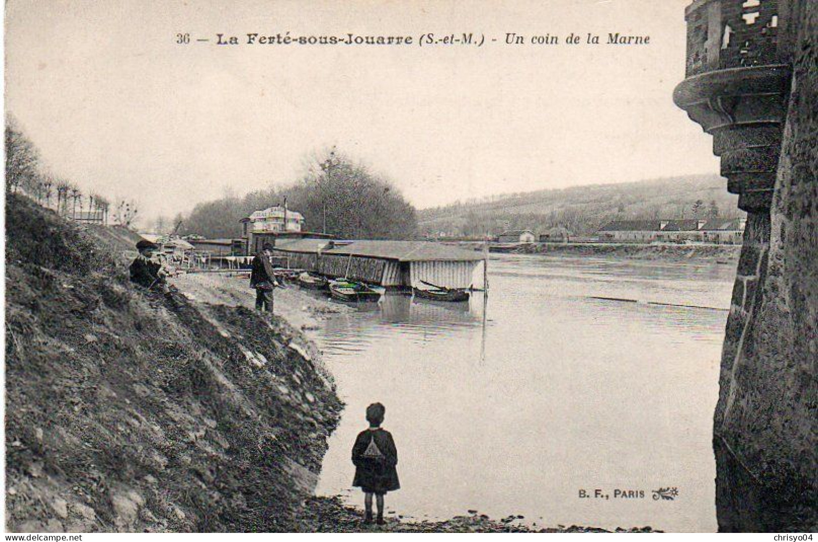 4V4Sb   77 La Ferté Sous Jouarre Un Coin De La Marne Bateau Lavoir - La Ferte Sous Jouarre