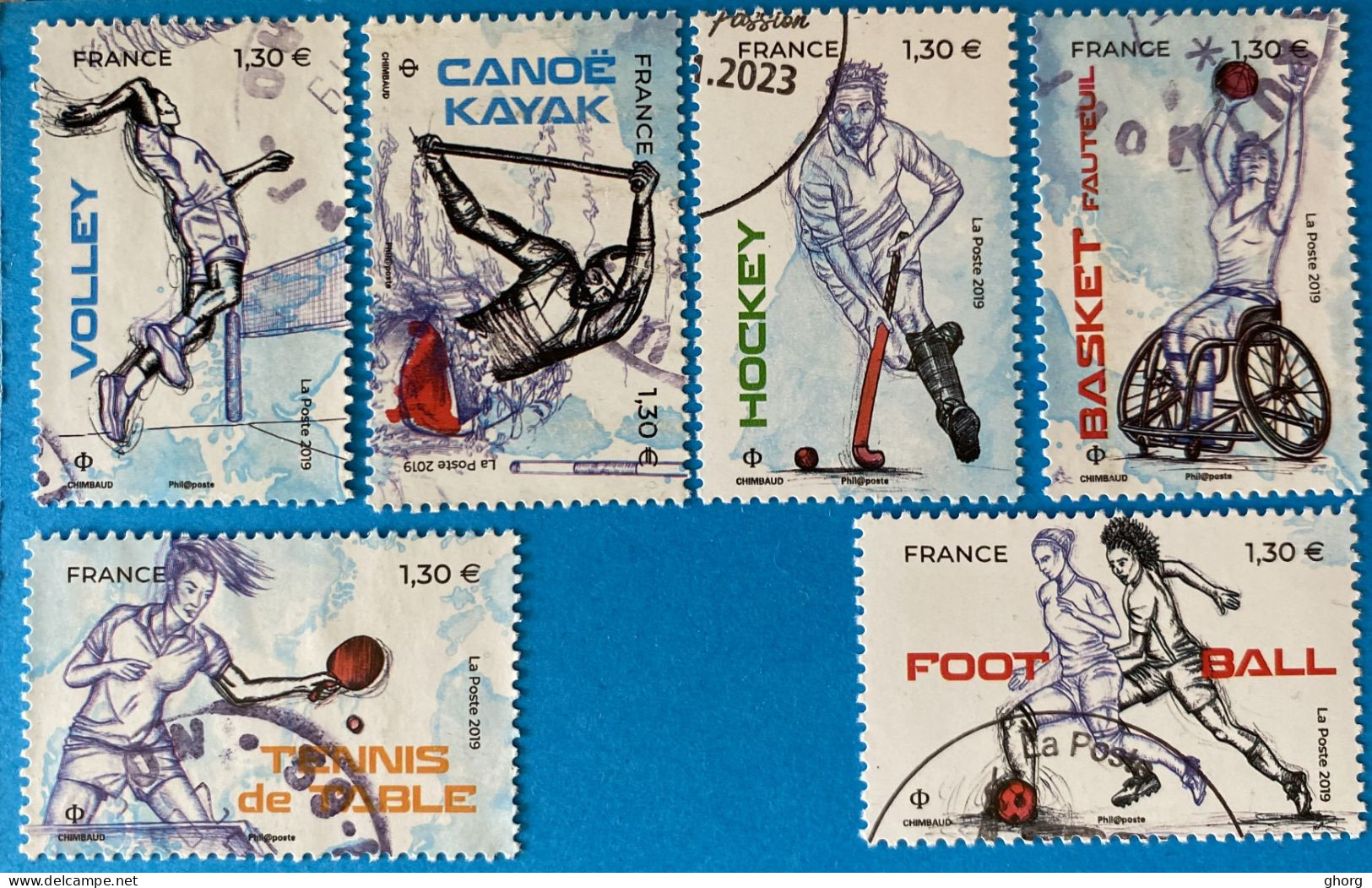 France 2019 : Sport, Couleur Passion N° 5325 à 5330 Oblitéré - Used Stamps