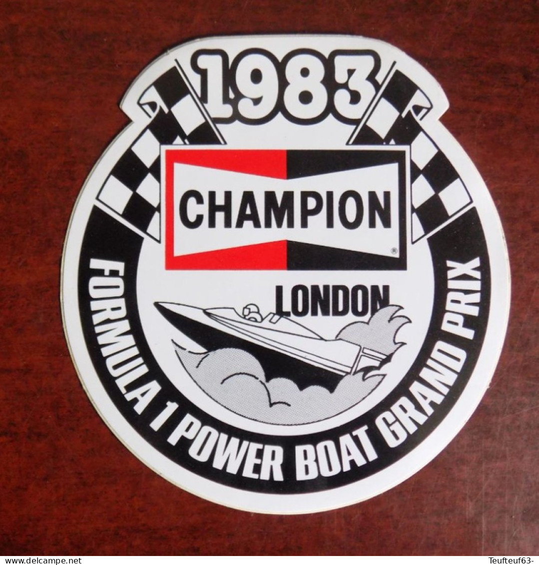 Autocollant Champion 1983 Formula 1 Power Boat Grand Prix London - Stickers