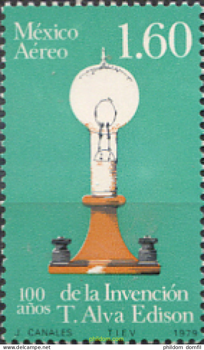 182664 MNH MEXICO 1979 CENTENARIO DE LA INVENCION DE LA LAMPARA POR THOMAS EDISON - Mexiko