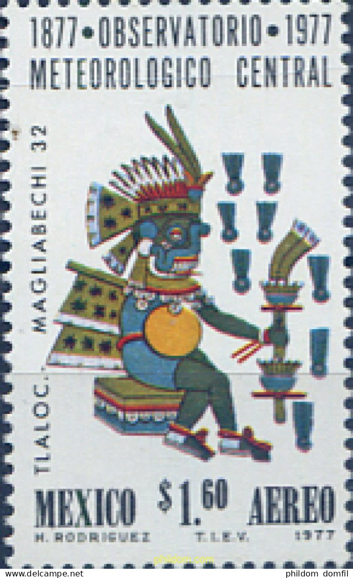 182567 MNH MEXICO 1977 CENTENARIO DEL OBSERVATORIO METEOROLOGICO - Messico